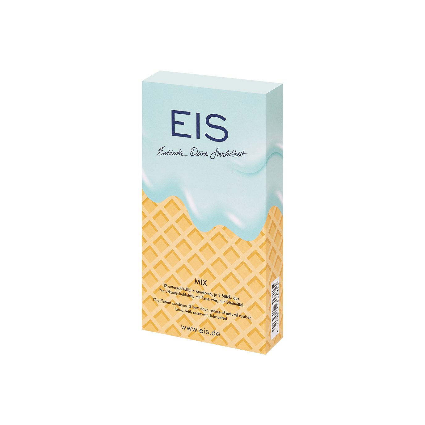 12Stück, St., 53mm, EIS Naturkautschuklatex Markenkondome 12 Kondome Mix',
