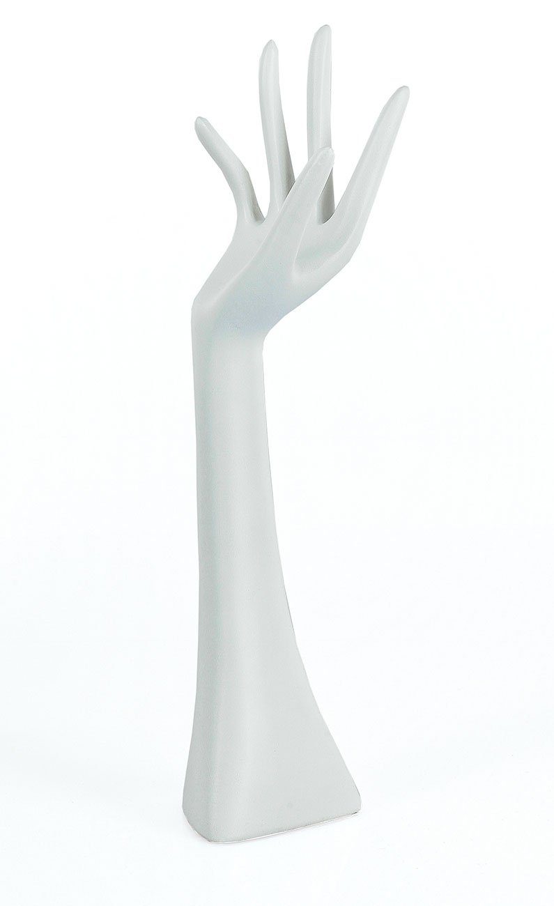 Levandeo® Schmuckständer, Schmuckhalter weiß Schmuckhand Hand Halter Schmuck aus Kunstharz