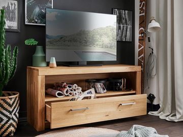 Casamia Wohnwand Wohnwand massiv Vitrine Lowboard Highboard 290x204cm Faro Wildeiche