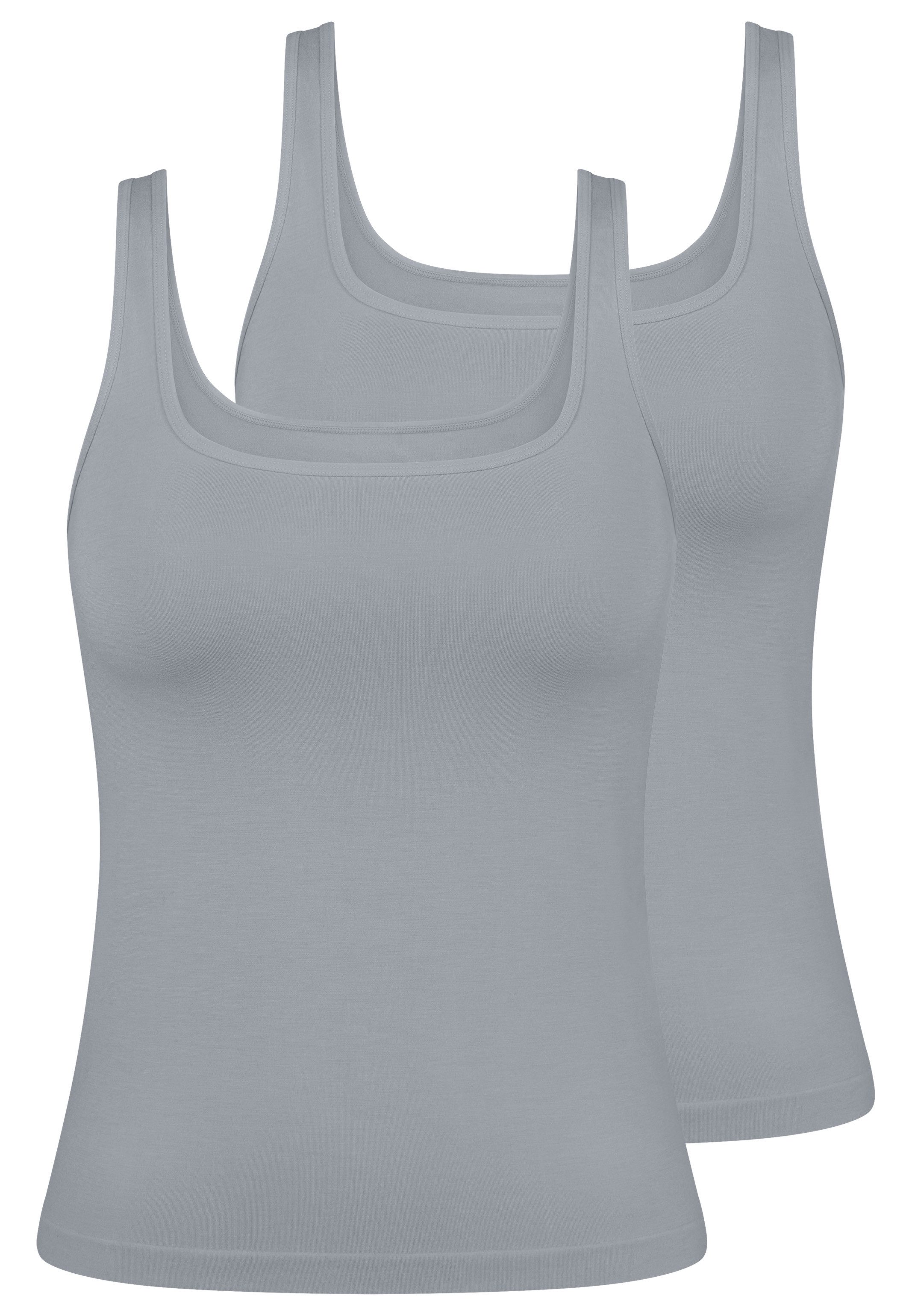 sloggi Unterhemd 2er Pack GO Sense (Spar-Set, 2-St) Unterhemd / Top - Nahtlos - Tank Top in modern-puristischem Design