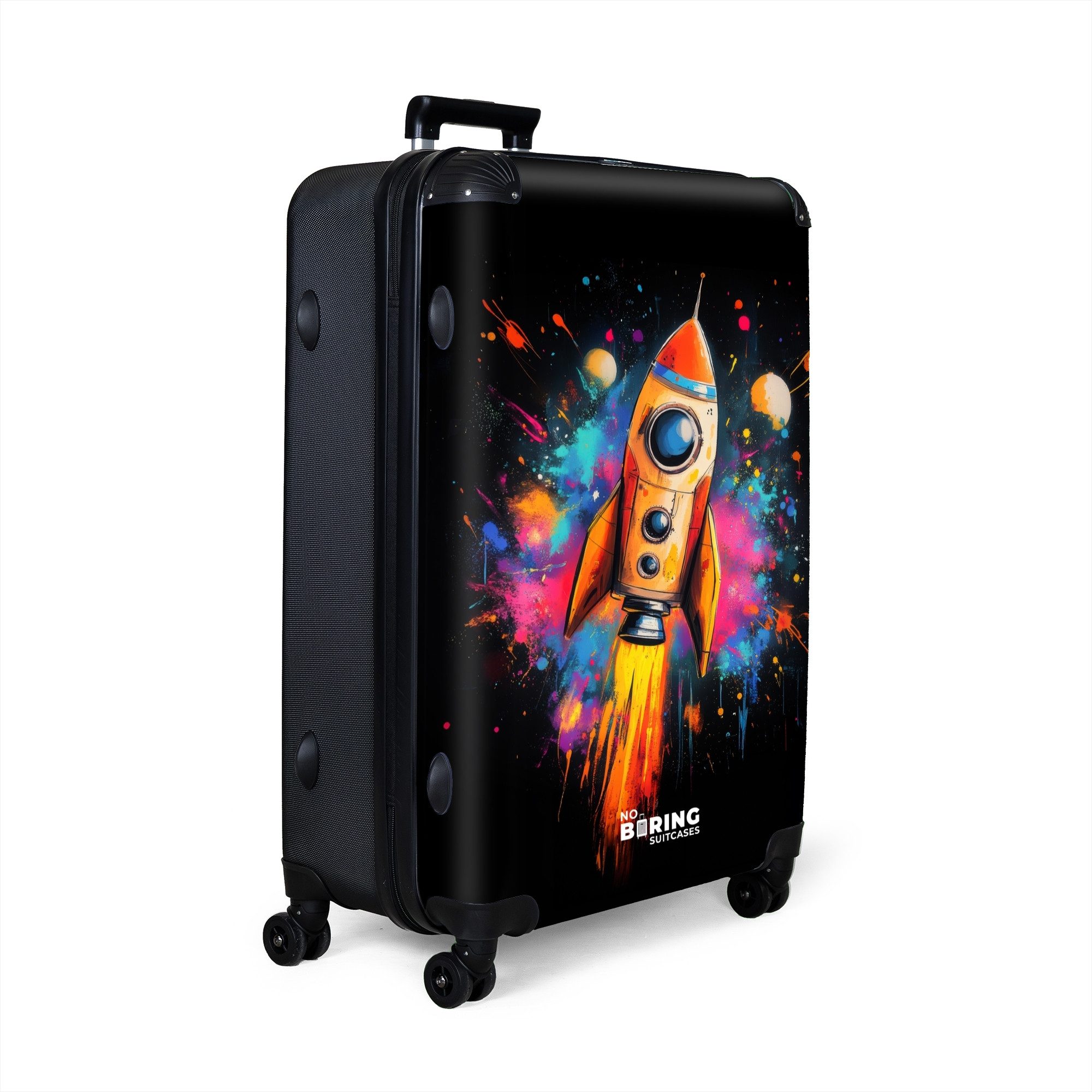 NoBoringSuitcases.com© Hartschalen-Trolley Rakete im Weltraum mit günstig online kaufen