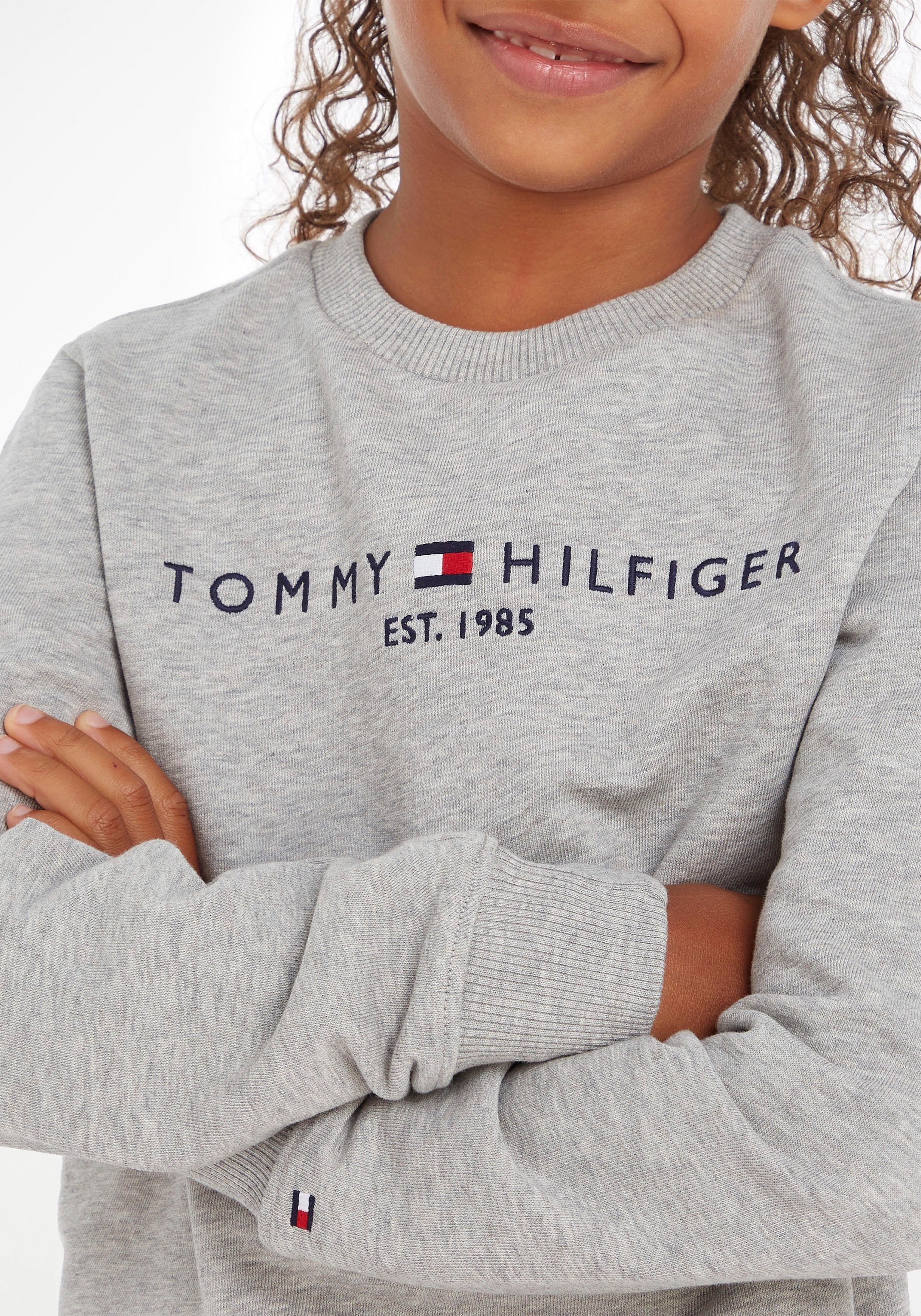 SWEATSHIRT Junior Kinder ESSENTIAL Jungen Tommy Kids Hilfiger Mädchen Sweatshirt MiniMe,für und