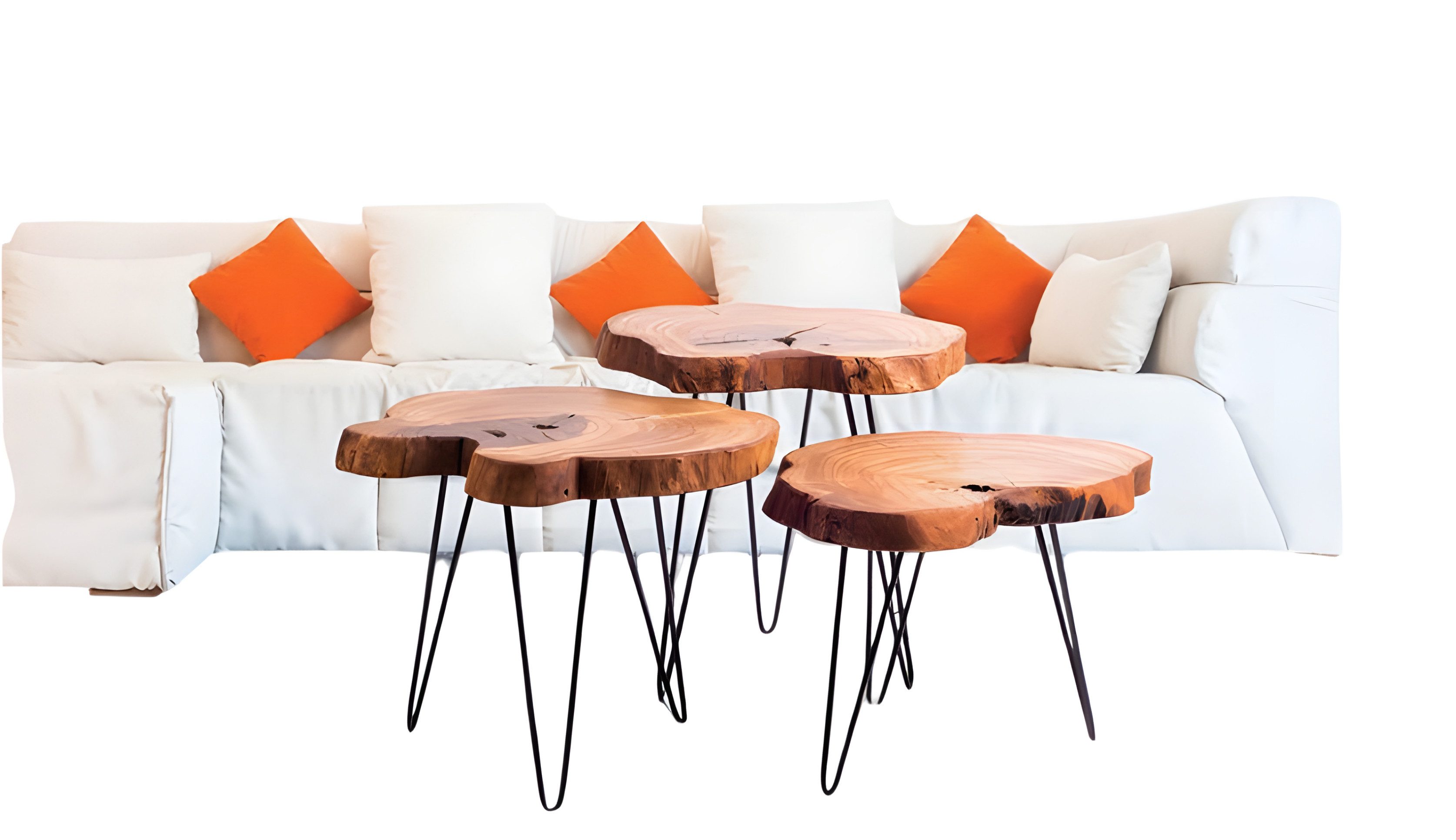 JVmoebel Beistelltisch Moderner Holzbeistelltisch in elegantem Beige mit klaren Linien (3-St), Made in Europe