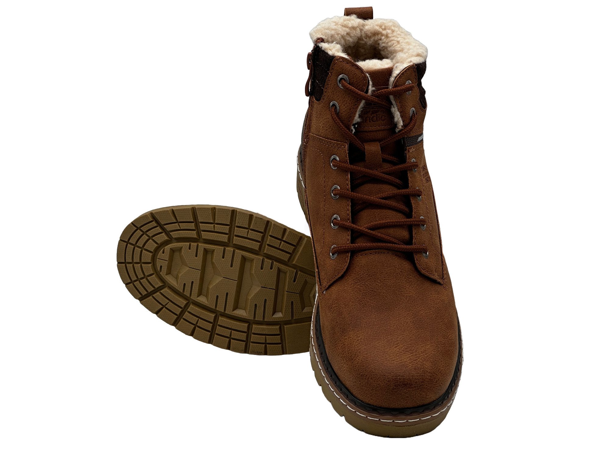 Nowaland Herren Bootsschuh Winterstiefel Schnürung & Reißverschluss, Rutsch günstig online kaufen