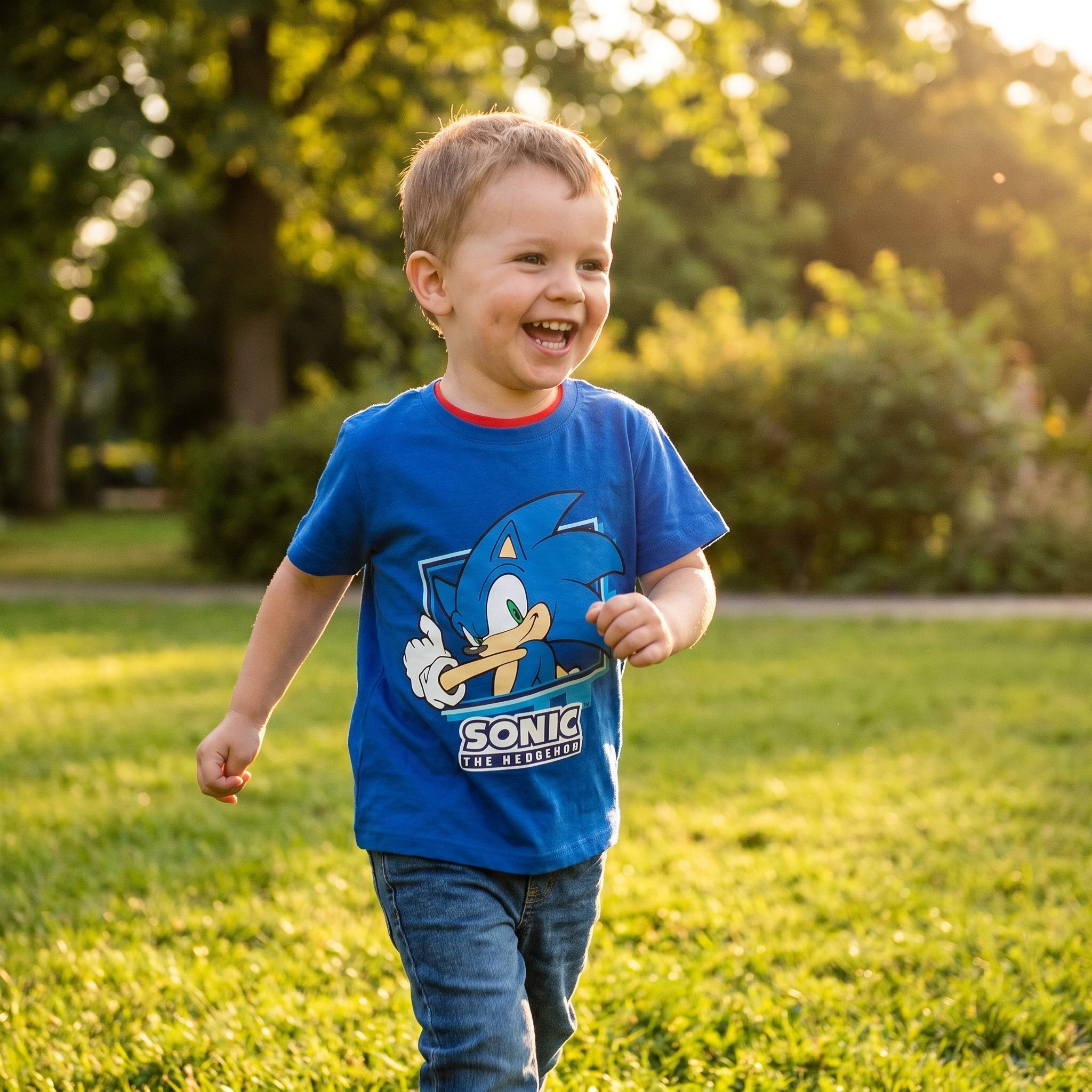 Sonic The Hedgehog Print-Shirt Sonic The Hedgehog Kinder Junge kurzarm T-Shirt Shirt Gr. 98 bis 128 - 100% Baumwolle
