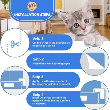 HIYORI Schutzfolie 10 St Selbstklebende Anti-Kratz-Schutzfolie für Sofas, Effektiver Katzenschutz, Unsichtbar und Wiederverwendbar