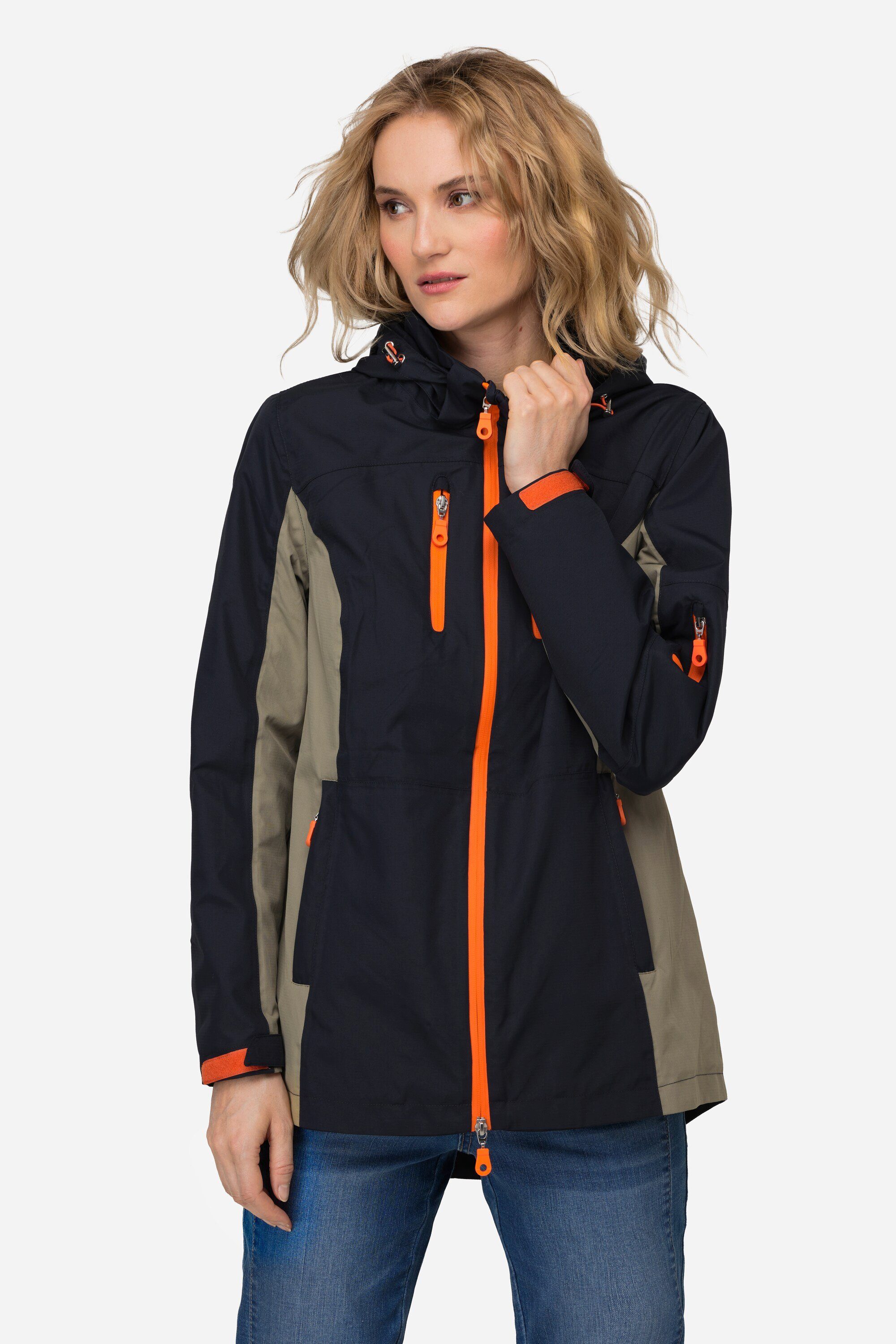 Funktions-Jacke Laurasøn Funktionsjacke Zipper Kapuze wasserabweisende marine