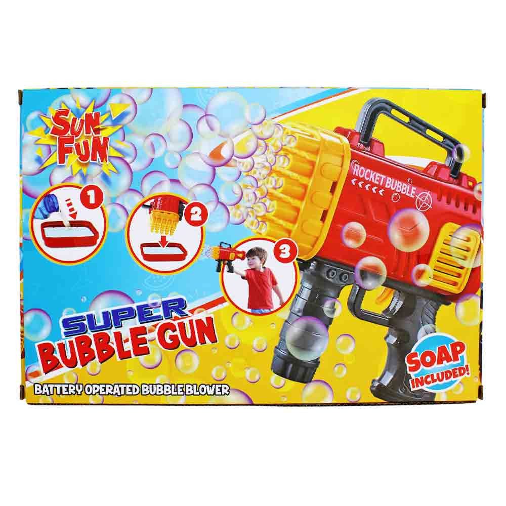 Van Manen Seifenblasenspielzeug Seifenblasen Bazooka "Super Bubble Gun" - mit 2x 50 ml