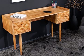 riess-ambiente Schreibtisch ALPINE 135cm natur (Einzelartikel, 1-St), Home Office · Massivholz · mit Stauraum · mit Schublade · Retro Design