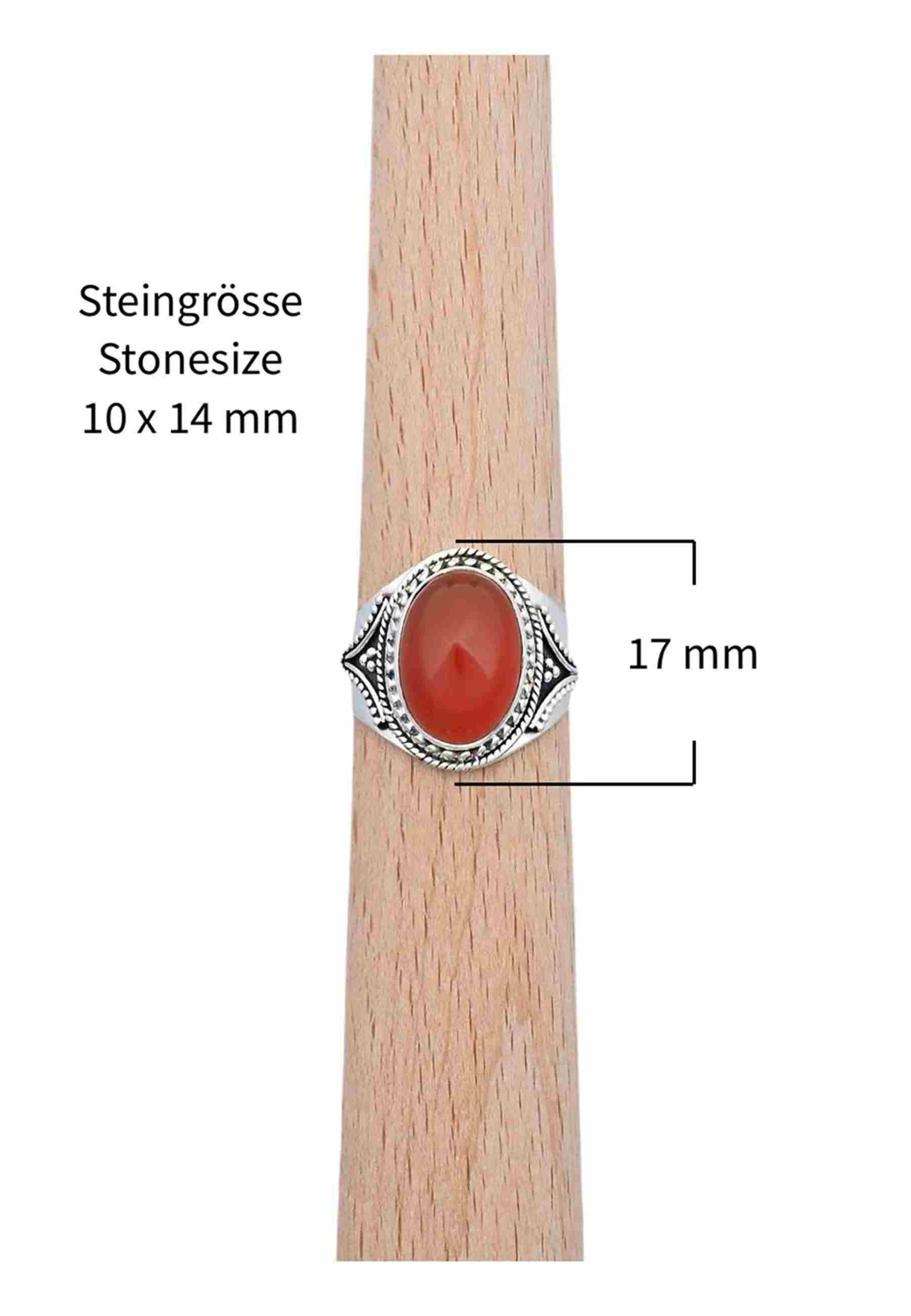 mantraroma Silberring MEKANU aus 925 Silber mit Karneol (Ring mit Schmuckbe günstig online kaufen