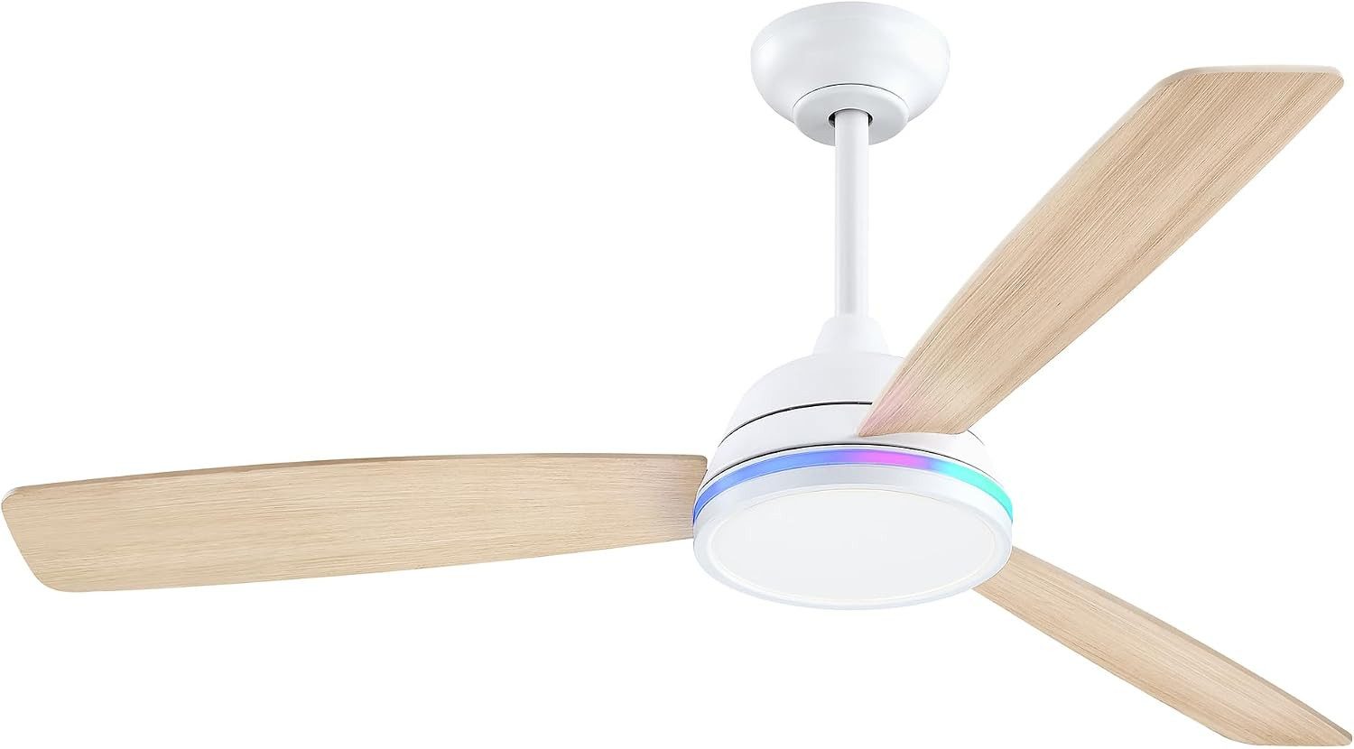 activeallbrite Deckenventilator Deckenventilator mit LED-Beleuchtung, Fernbedienung 132cm Durchmesser, LED-RGB-Beleuchtung, Timer sowie Sommer- und Winterfunktion.