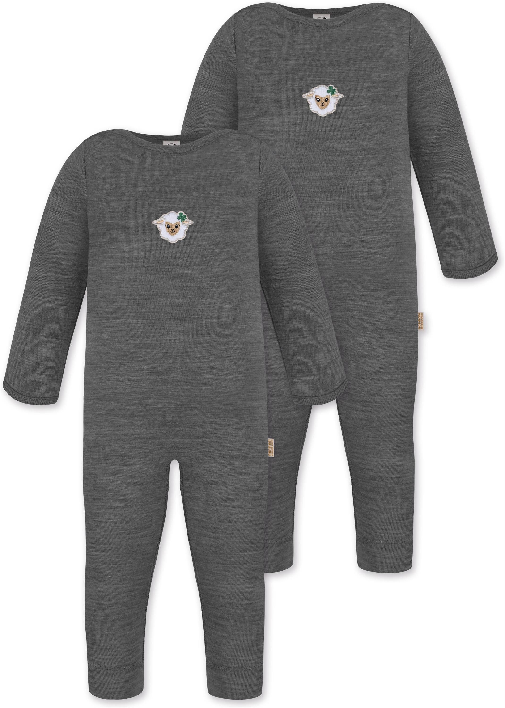 normani Langarmwickelbody 2er Pack Baby Merino Strampler Tangoio