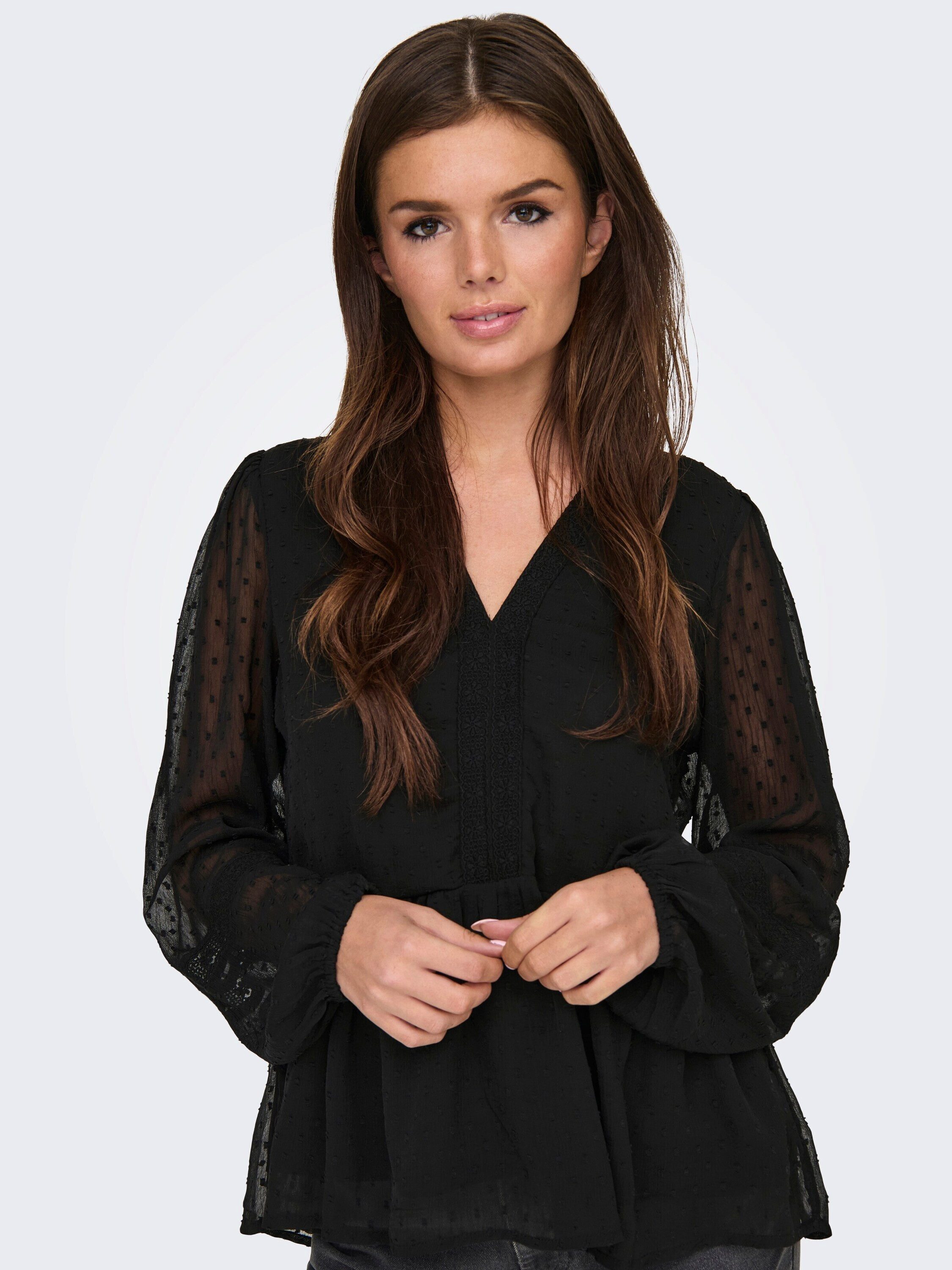 ONLY Langarmbluse ONLALLY (1-tlg) Spitze