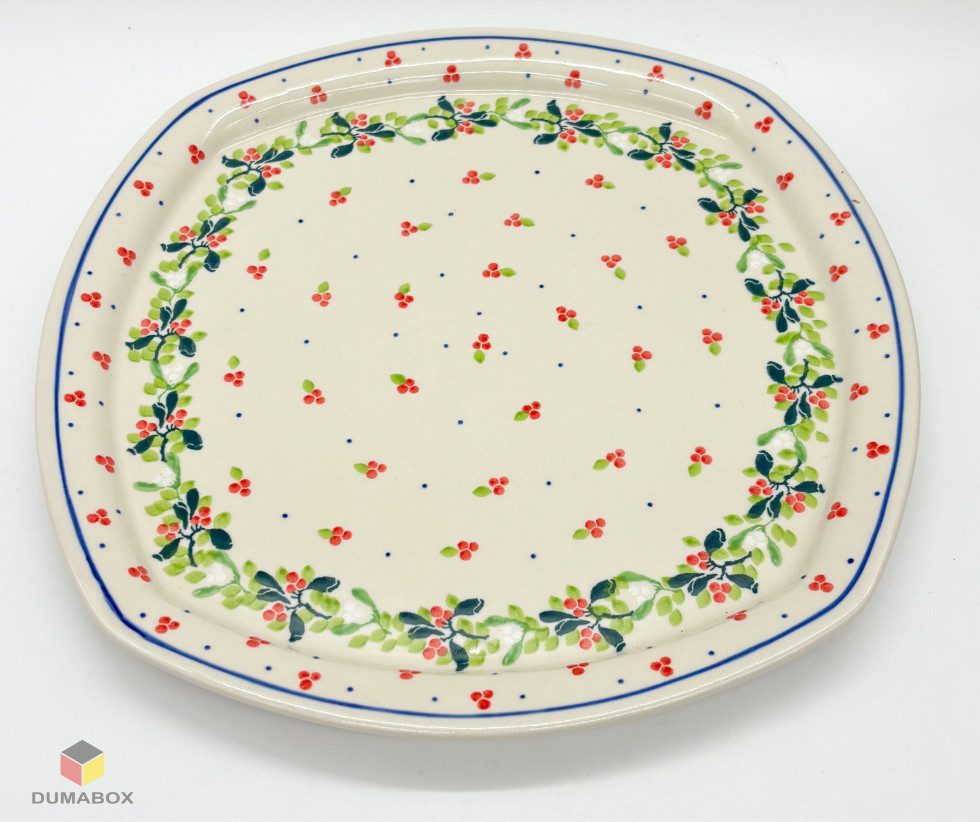 Ceramika Artystyczna Bolesławiec Servierplatte Bunzlauer Keramik Servierschale – Handgemachte Keramikplatte