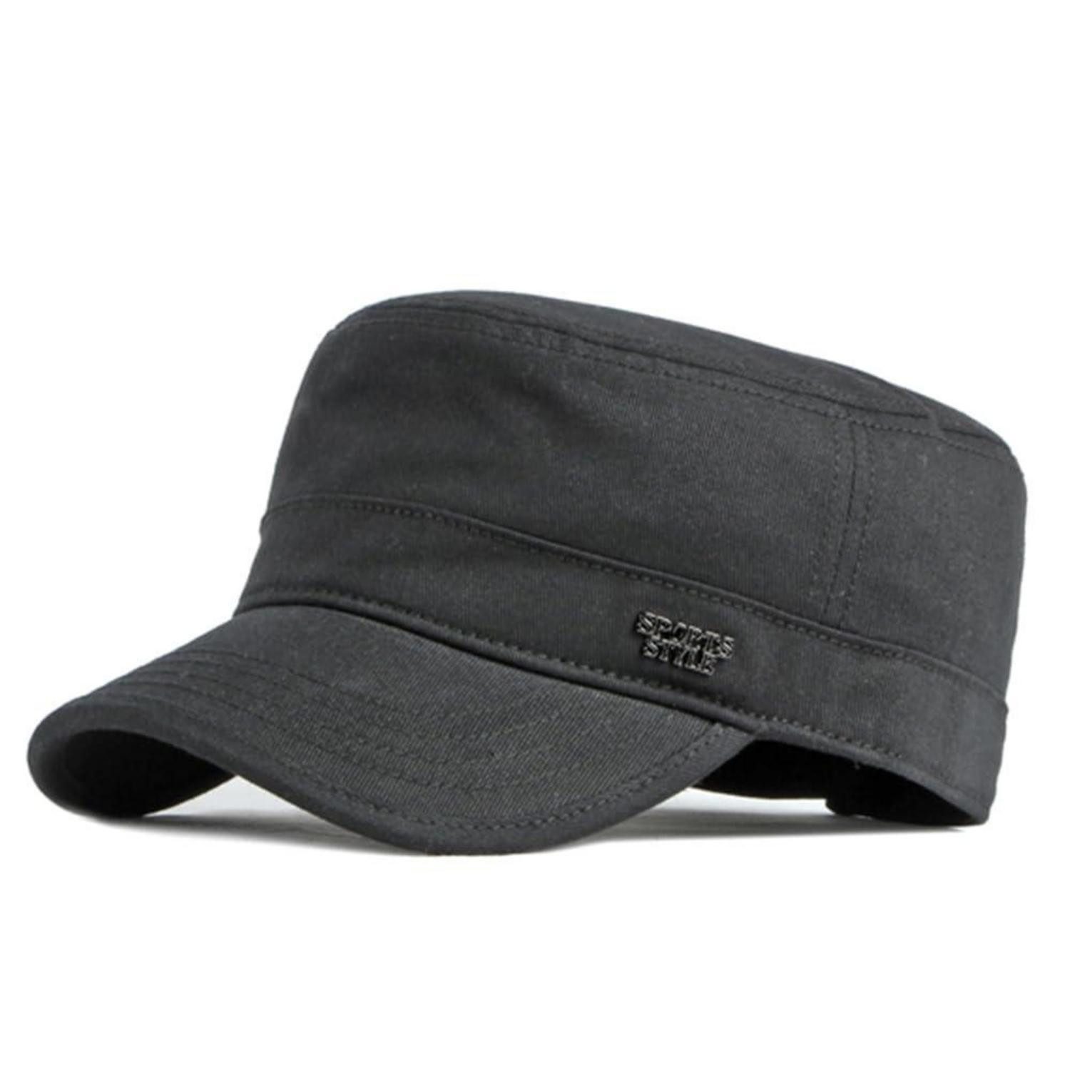 LuxusKollektion Army Cap Militär Cap Herren Damen Baumwolle Sonnenhut Einheitsgröße Schwarz