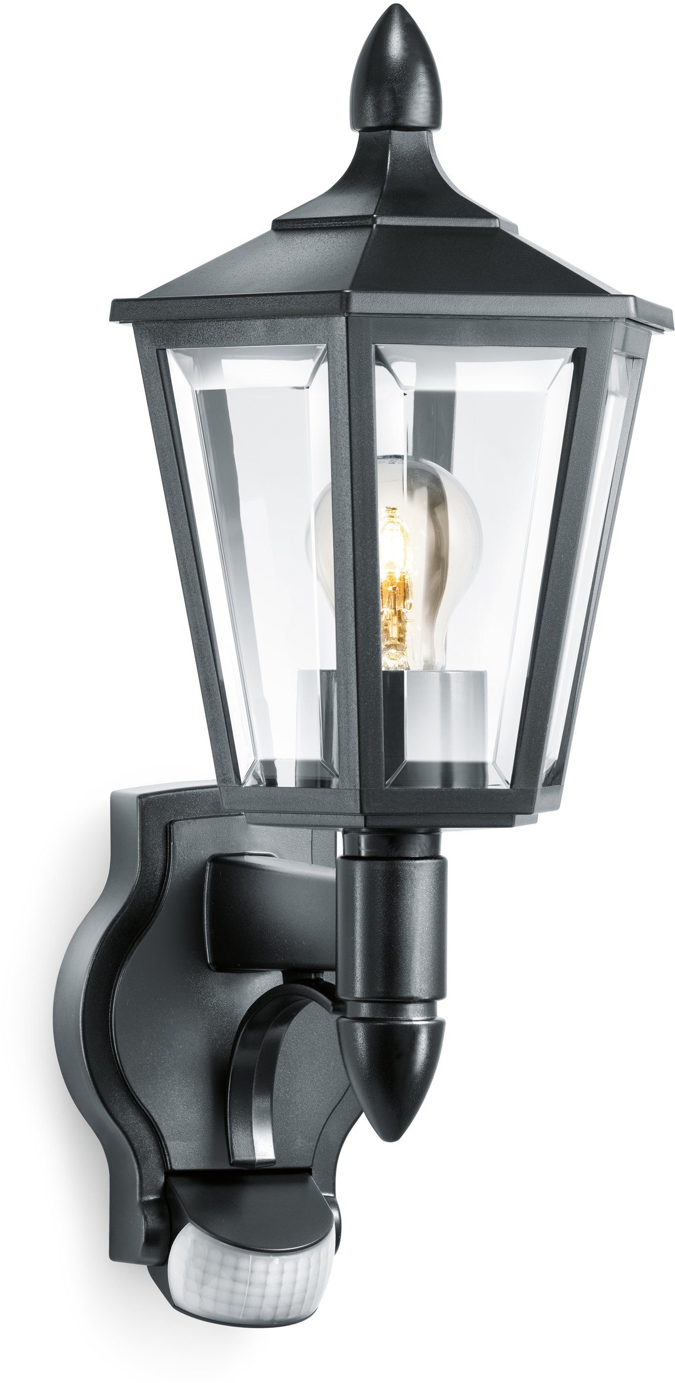 steinel Außen-Wandleuchte L 15 S, Bewegungsmelder, Leuchtdauer einstellbar, Tageslichtsensor, Leuchtmittel wechselbar