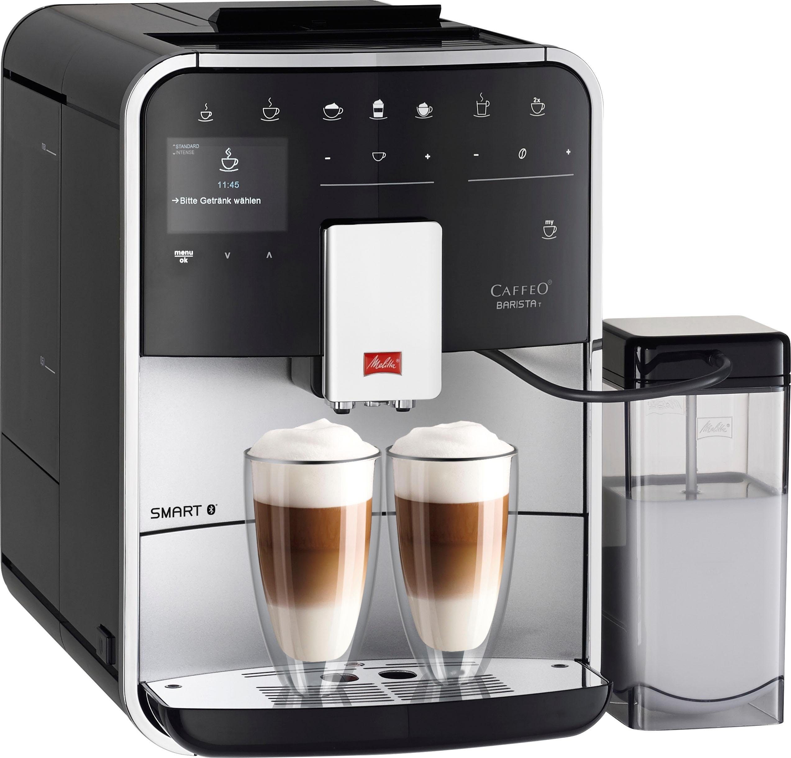 Melitta Kaffeevollautomat Barista T Smart® F 83/0-101, silber, 4 Benutzerprofile& 18 Kaffeerezepte, nach italienischem Originalrezept