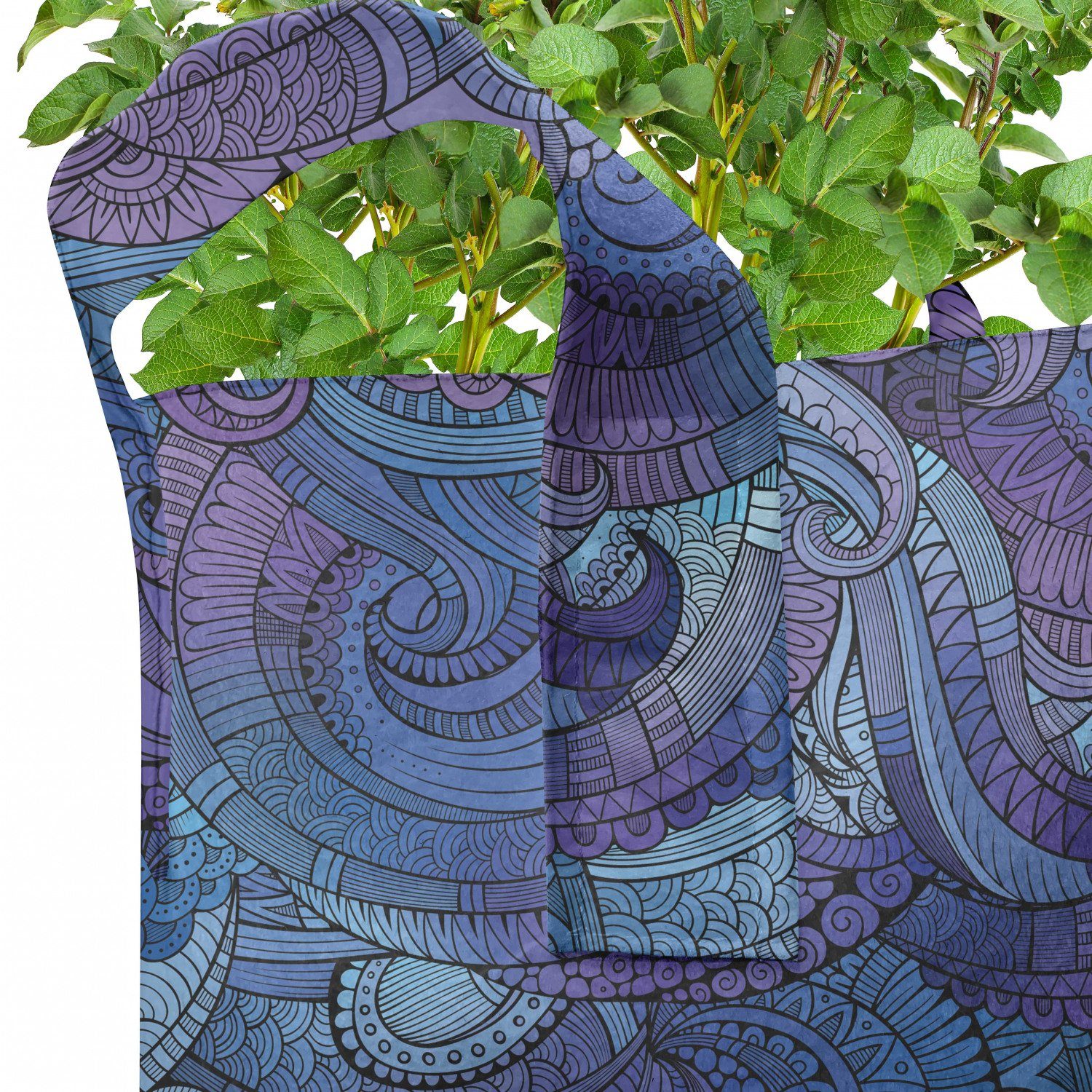 hochleistungsfähig Paisley mit für Abstrakt inspiriert Griffen Pflanzkübel Ozean Abakuhaus Pflanzen, Stofftöpfe