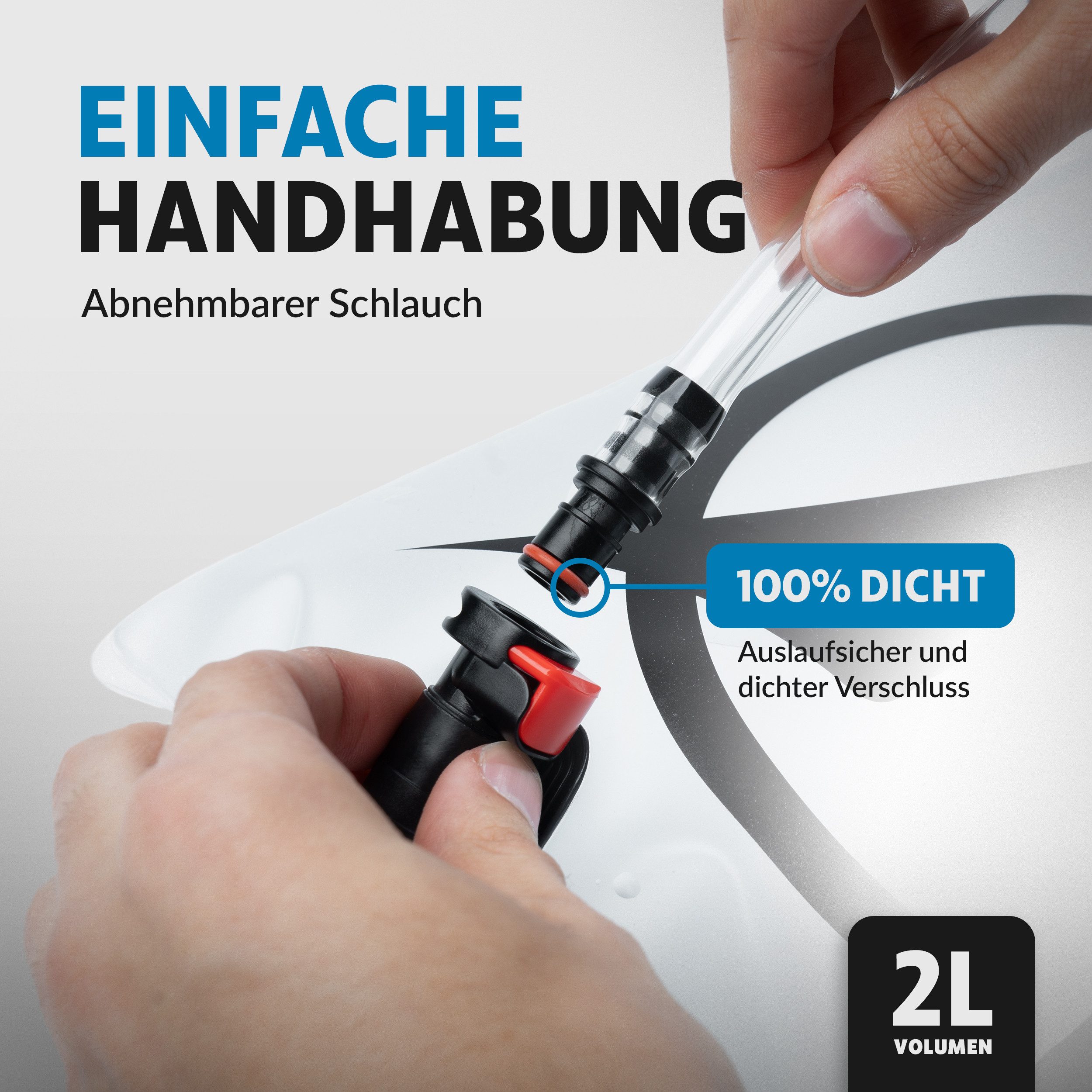 Terra Peak Trinkblase Trinkblase Pro 2L & 3L mit Schlauch, Reinigungsbürste, Mundstück