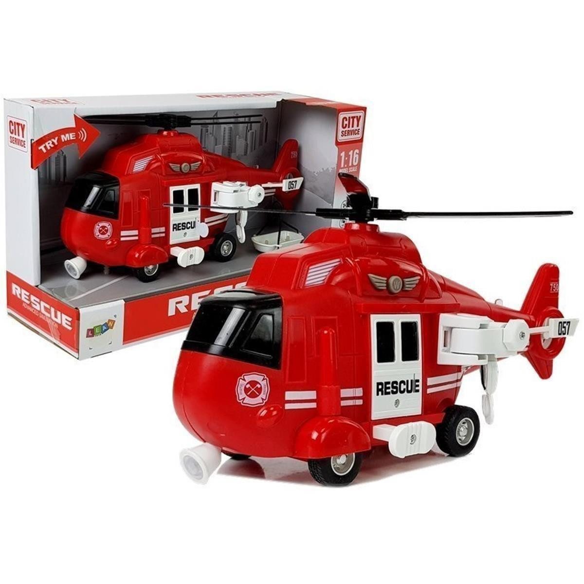 efaso Toy Helicopter with Hook/Carrying Strap/Winch - Toy Helicopter in Red
