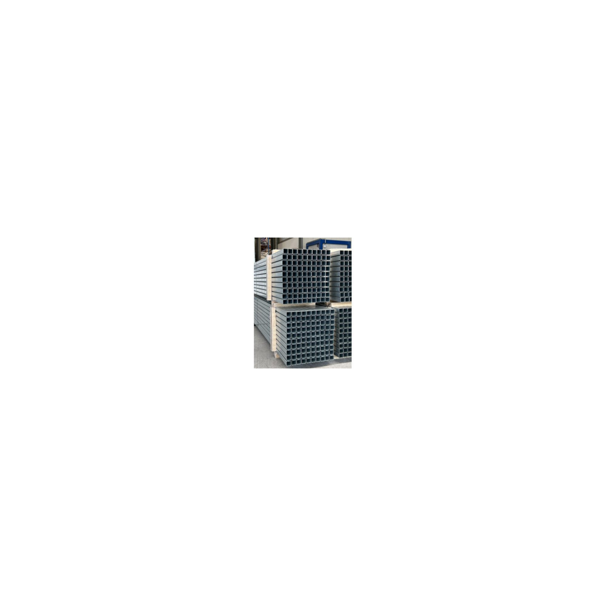 SCHAKE Aufkleber Schake Schaftrohr 40 x 40 mm verzinkt, Länge: 2,00 m
