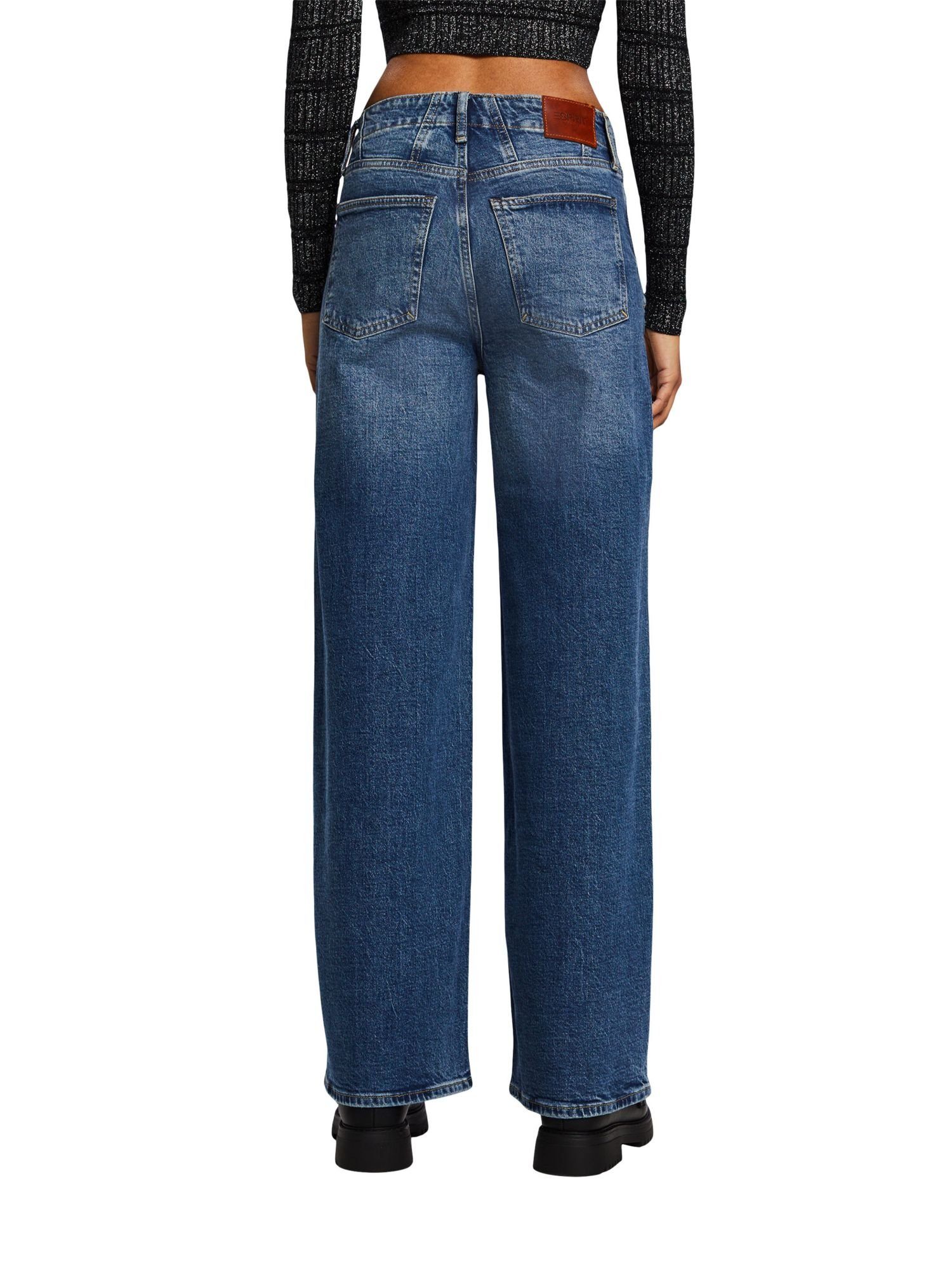 Bund weitem mit Esprit Relax-fit-Jeans Bein und Retro-Jeans mittelhohem