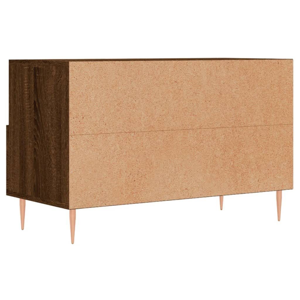 vidaXL Eiche Braune Braun 80x36x50 TV-Schrank Holzwerkstoff (1-St) Eichen-Optik cm TV-Schrank