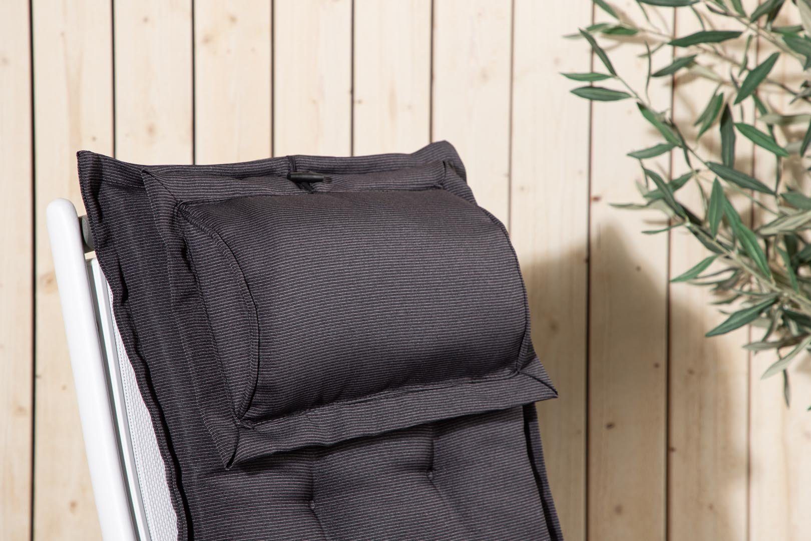 Venture Home Gartenlounge-Sessel Cus Gartenkissen für 5 Pos. einstellbar dunkel gra