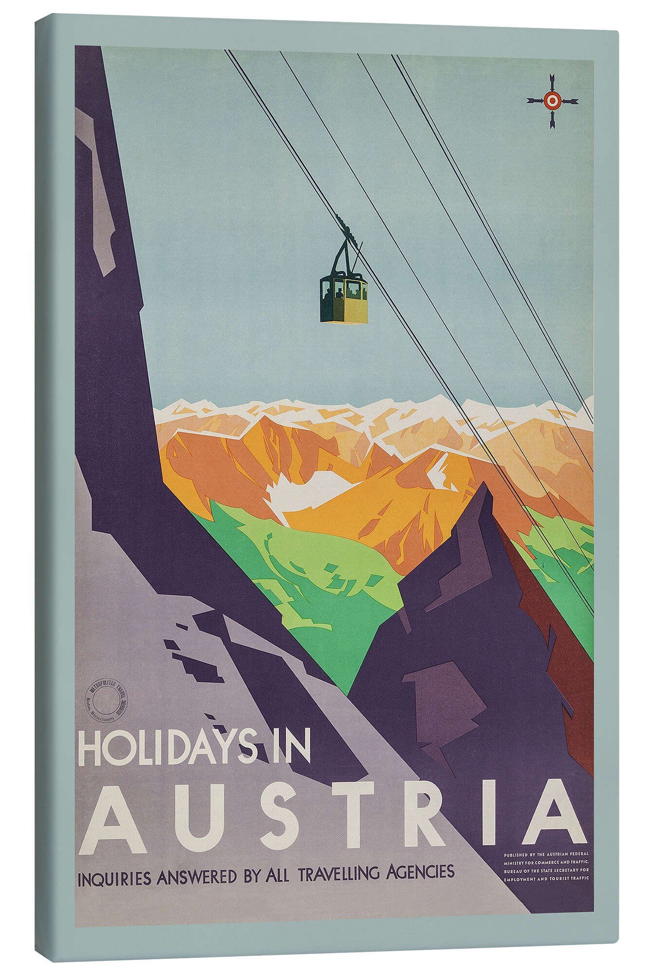 Leinwandbild Vintage Travel Collection