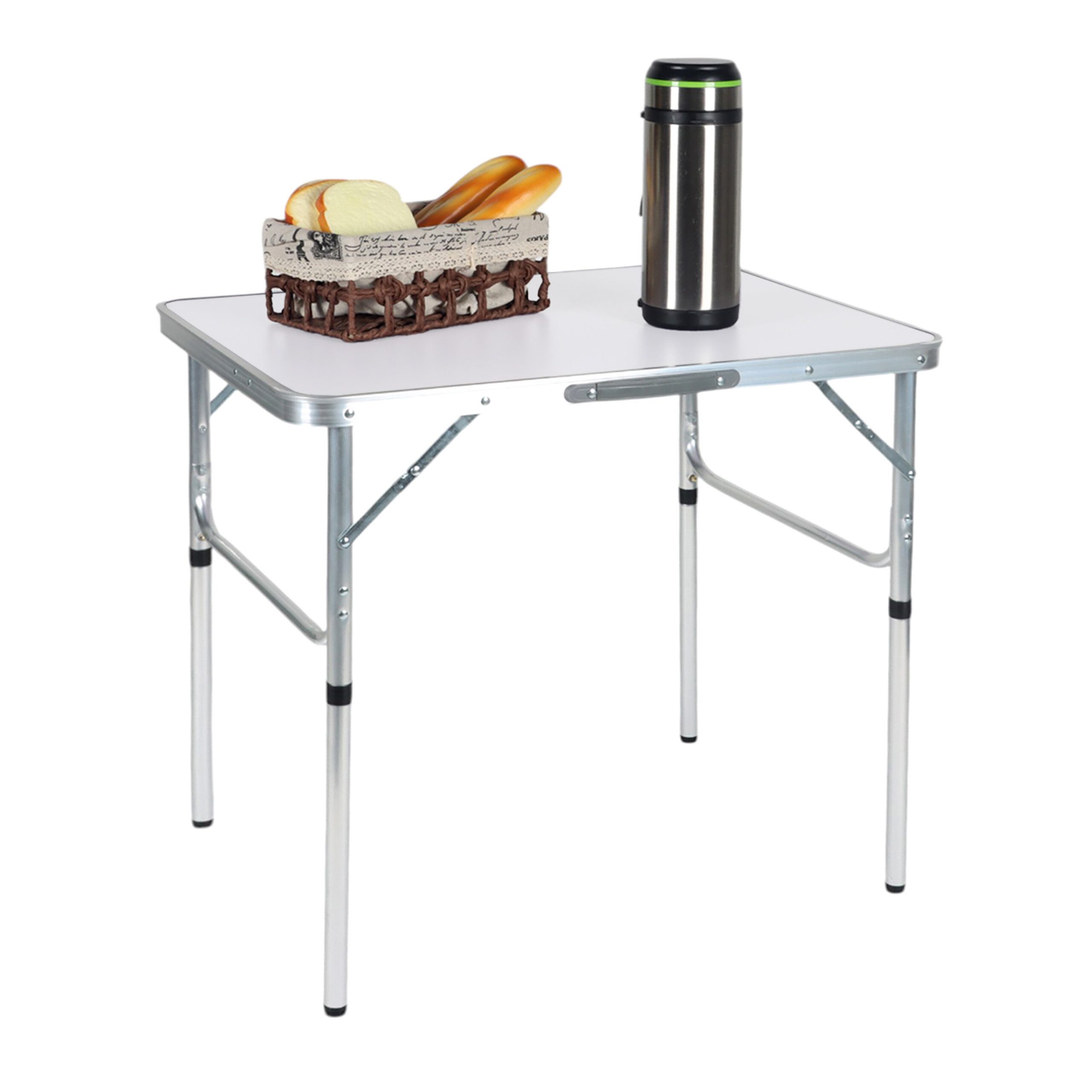 relaxdays Campingtisch klappbar & höhenverstellbar, Weiß günstig online kaufen