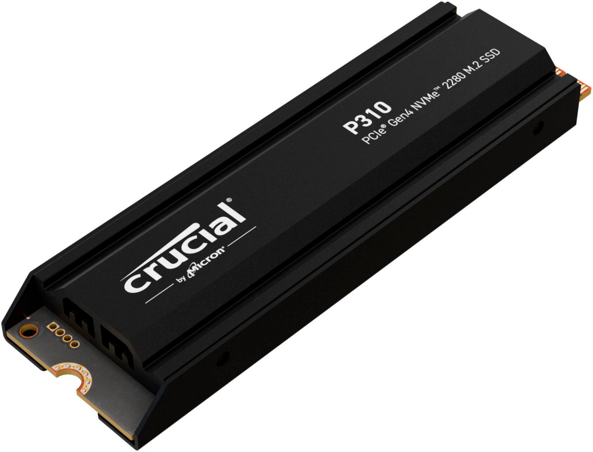 Crucial P310 Gen4 2280 2TB mit Heatsink SSD-Festplatte (2000 GB) 7100 MB/S Lesegeschwindigkeit, 6000 MB/S Schreibgeschwindigkeit