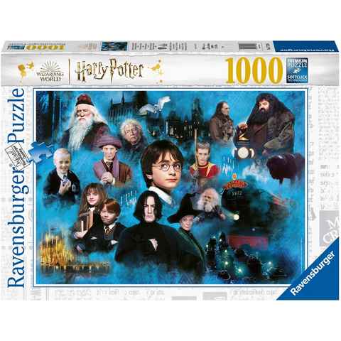 Ravensburger Puzzle Harry Potters magische Welt, 1000 Puzzleteile, Made in Germany, FSC® - schützt Wald - weltweit