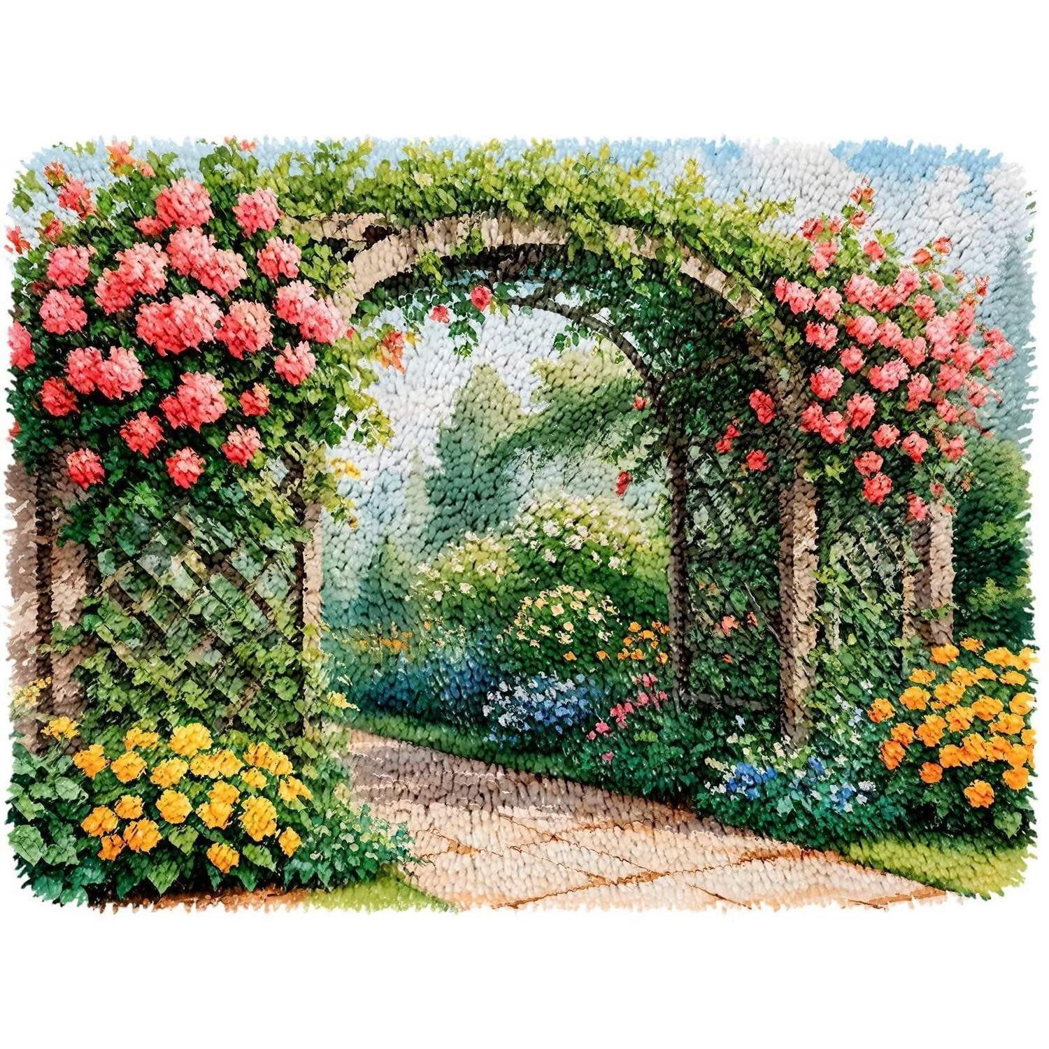 LuxusKollektion Kreativset Knüpfhaken Teppich Set DIY 50x38cm