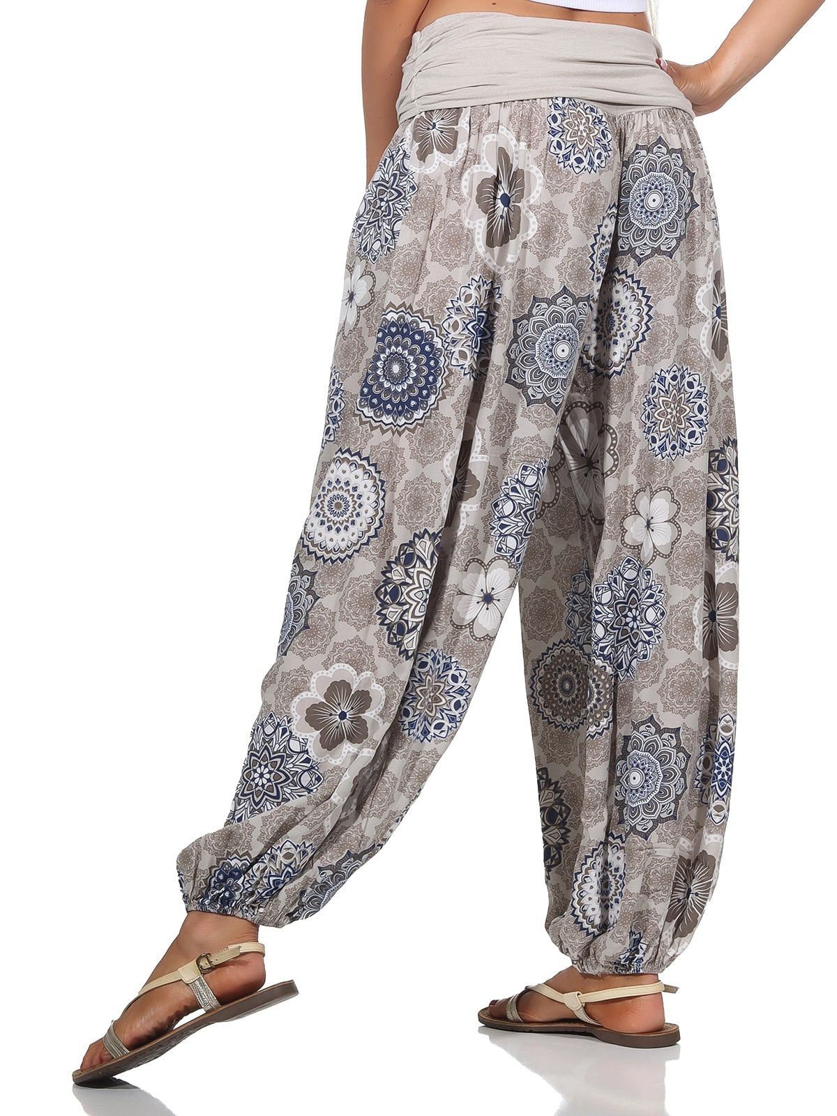 OriginalYou Haremshose Sommerhose Damen Boho Flatterhose leichte Yoga-Hose weites Bein luftige & leicht, hautfreundliches Material