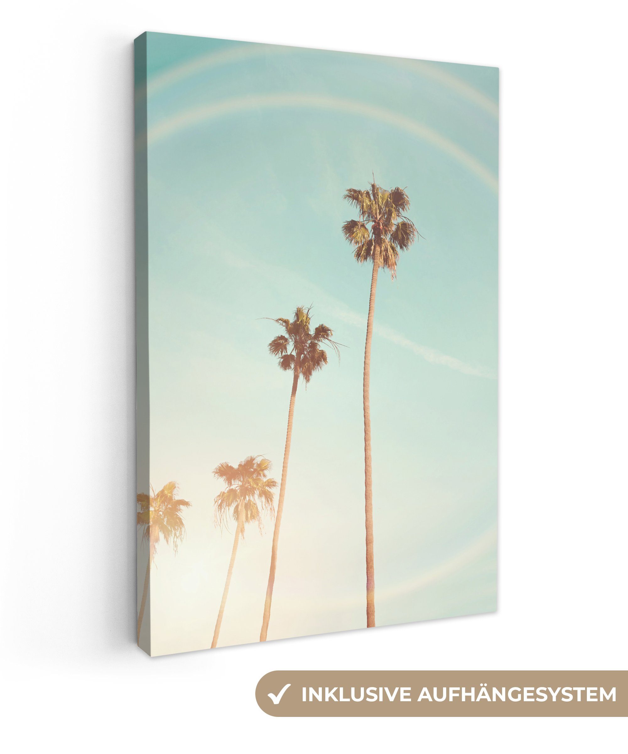 OneMillionCanvasses® Leinwandbild Palmen - Sonne - günstig online kaufen