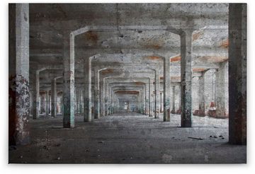 A.S. Création Leinwandbild Concrete Posts, (1 St), Industriegebäude Industrial Used Look Keilrahmen