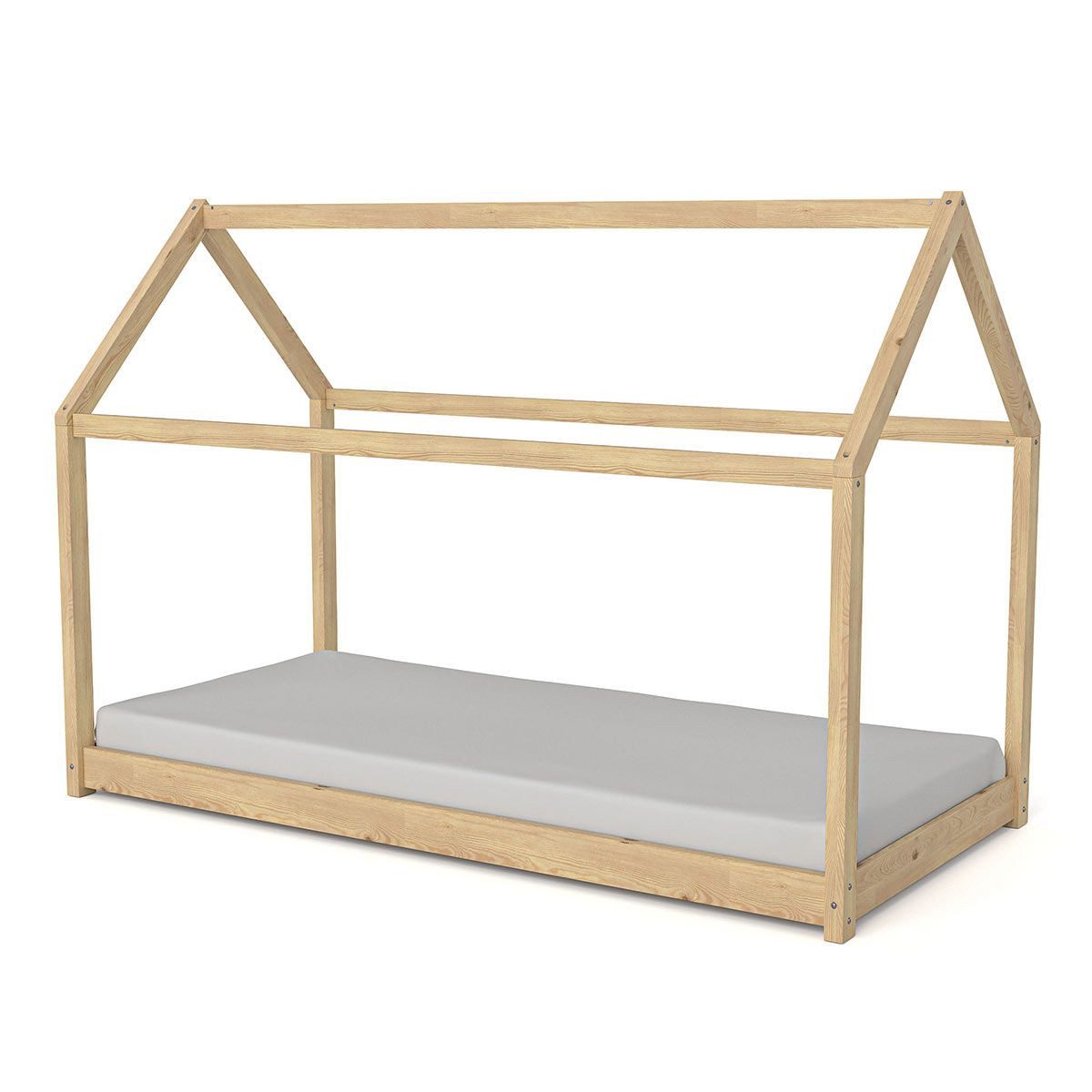 Artkid Hausbett Haley 90x160 cm Hausbett Kinderbett kiefer natur günstig online kaufen