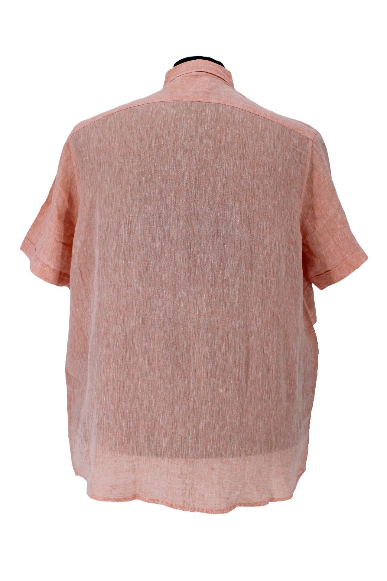 Tom RUSBORG Kurzarmhemd Leinenhemd 1/2 Arm Peache