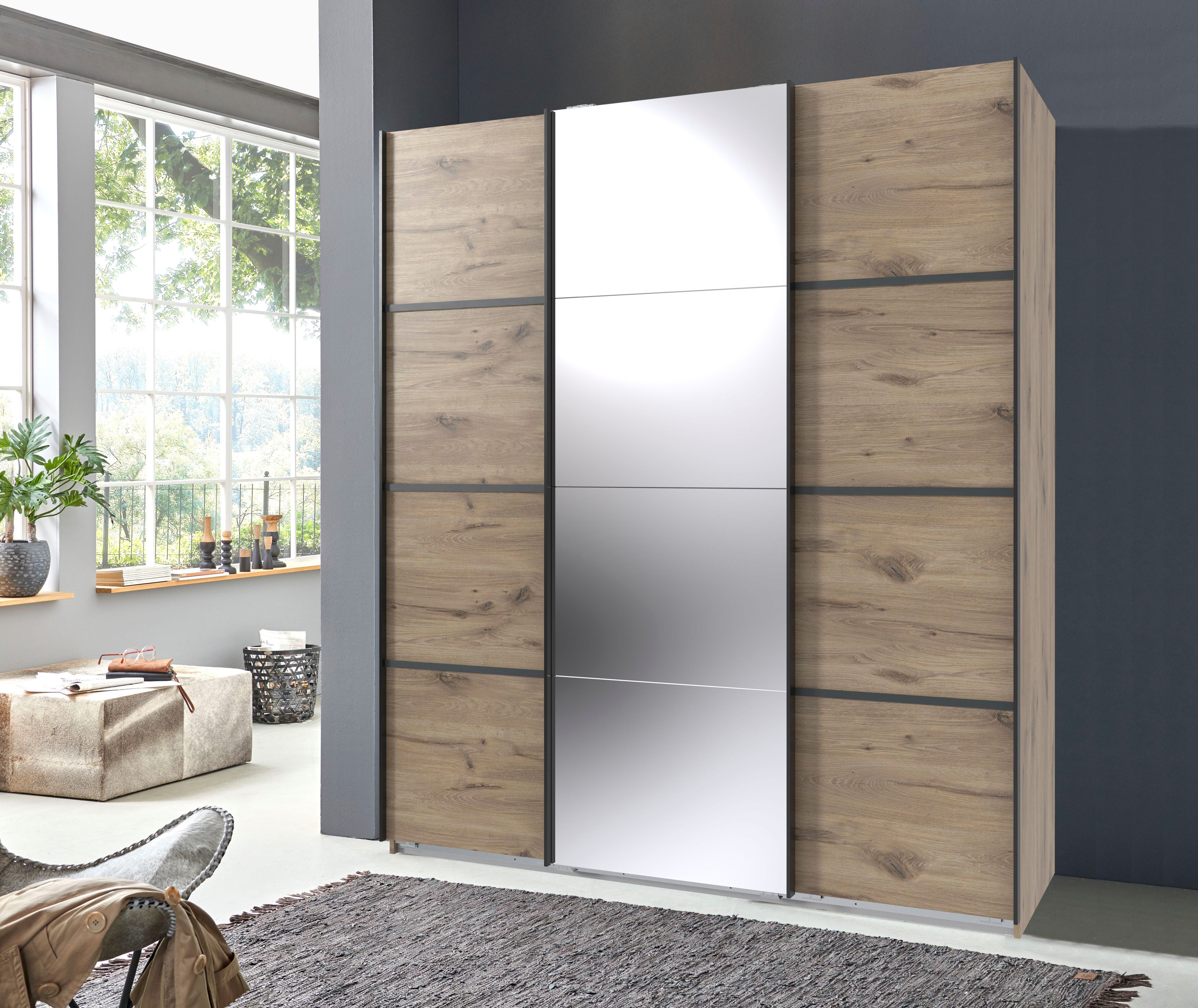 Wimex Schwebetürenschrank Jork Kleiderschrank mit Spiegel, günstig online kaufen