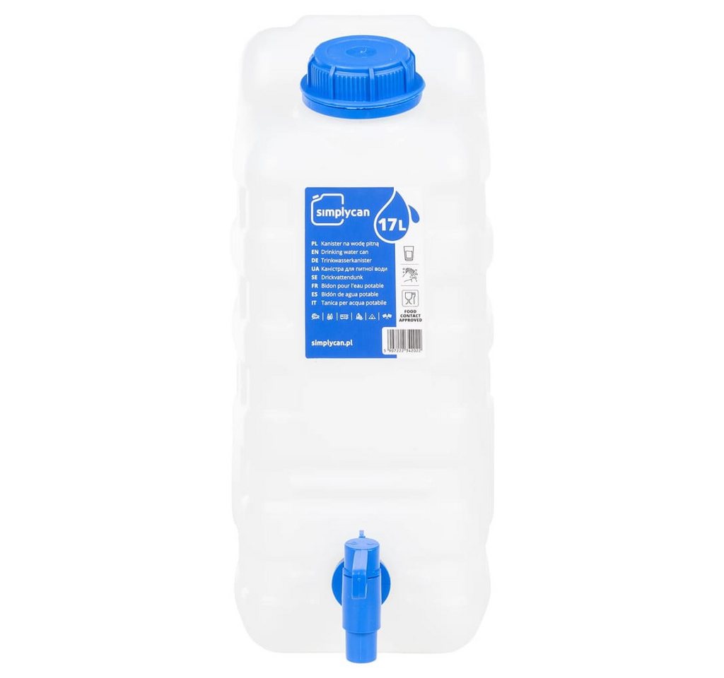 Thumbnail - vidaXL Wassertank, Wasserbehälter mit Hahn Transparent 15 L Kunststoff