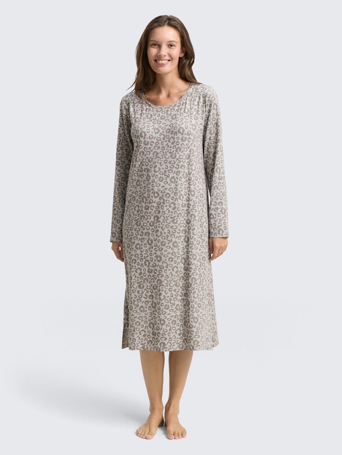 TOM TAILOR Nachthemd Bodywear Nachthemd mit Leo-Print günstig online kaufen