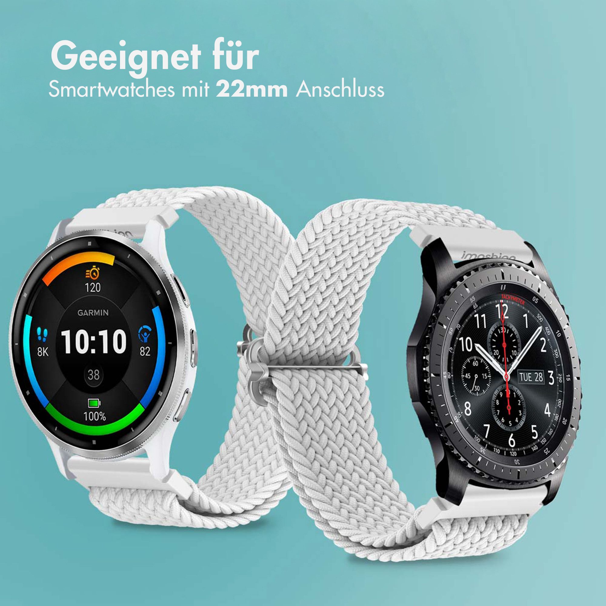 imoshion Smartwatch-Armband imoshion Pr3097 - Universelle 22 mm Anschluss - Weiß – Bild 4 von 5