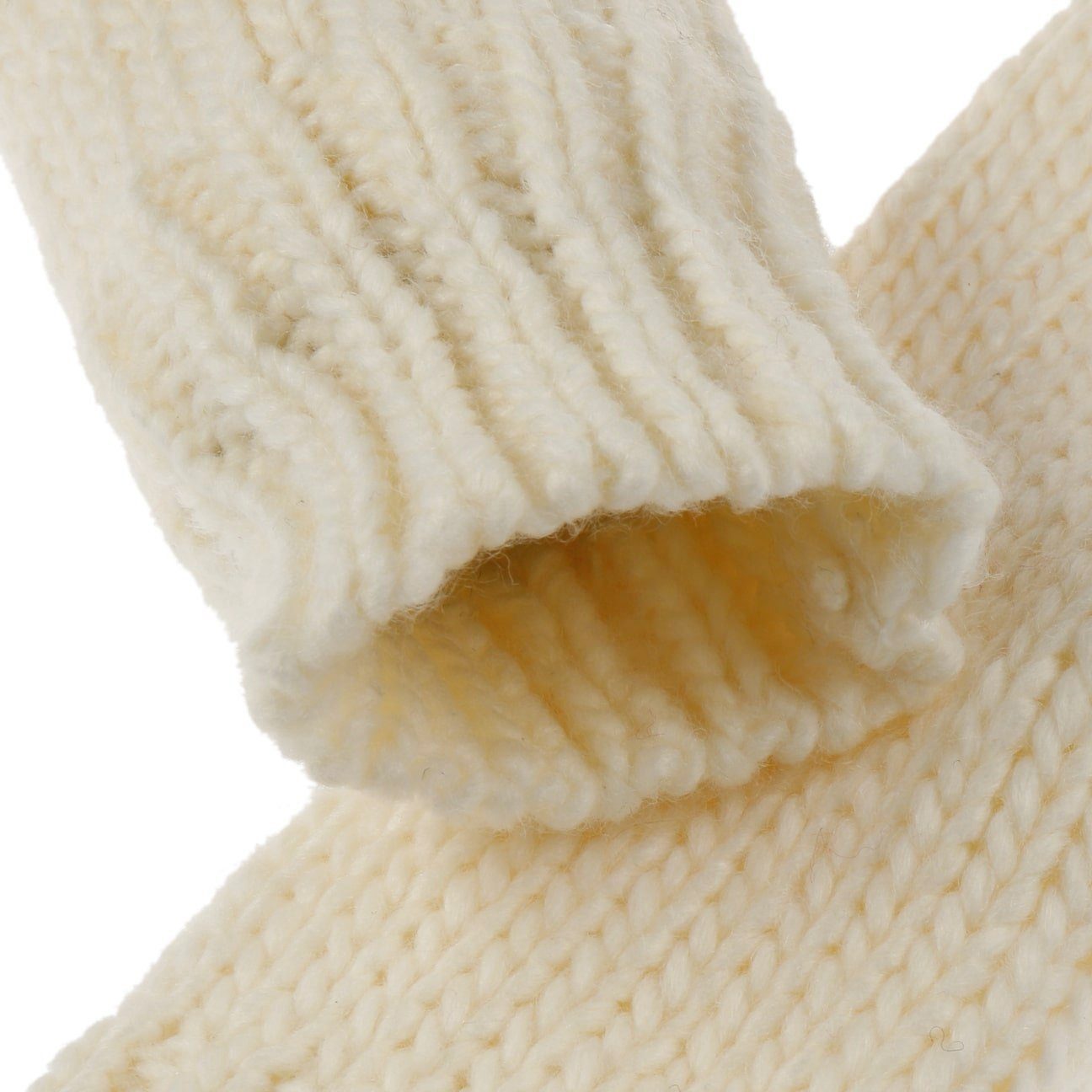 Seeberger Strickhandschuhe mit Futter cremeweiß Damenhandschuhe