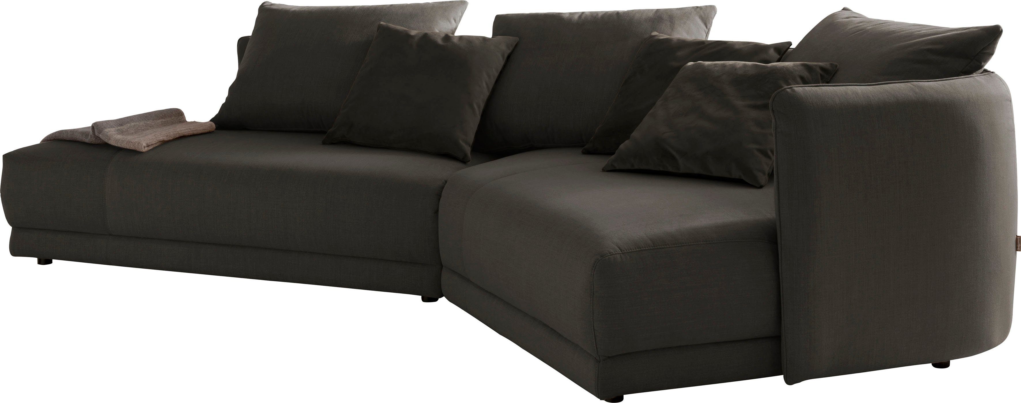 designwerk Ecksofa New York L-Form, anmutendes Designsofa, mit moderner R&ung im Rücken