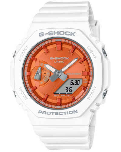 CASIO G-SHOCK Quarzuhr G-Shock Classic Ana-Digi Uhr Weiß/Orange