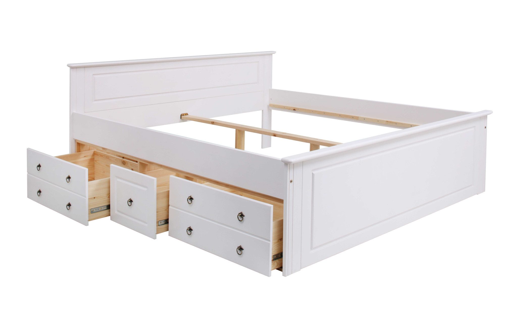 OTTO home Massivholzbett Hugo, FSC® zertifiziert, Landhausstil, zeitlos und edel (auch als Super Sparset inklusive Schubkästen), Stauraumbett, extra belastbar,  – Bild 4 von 5