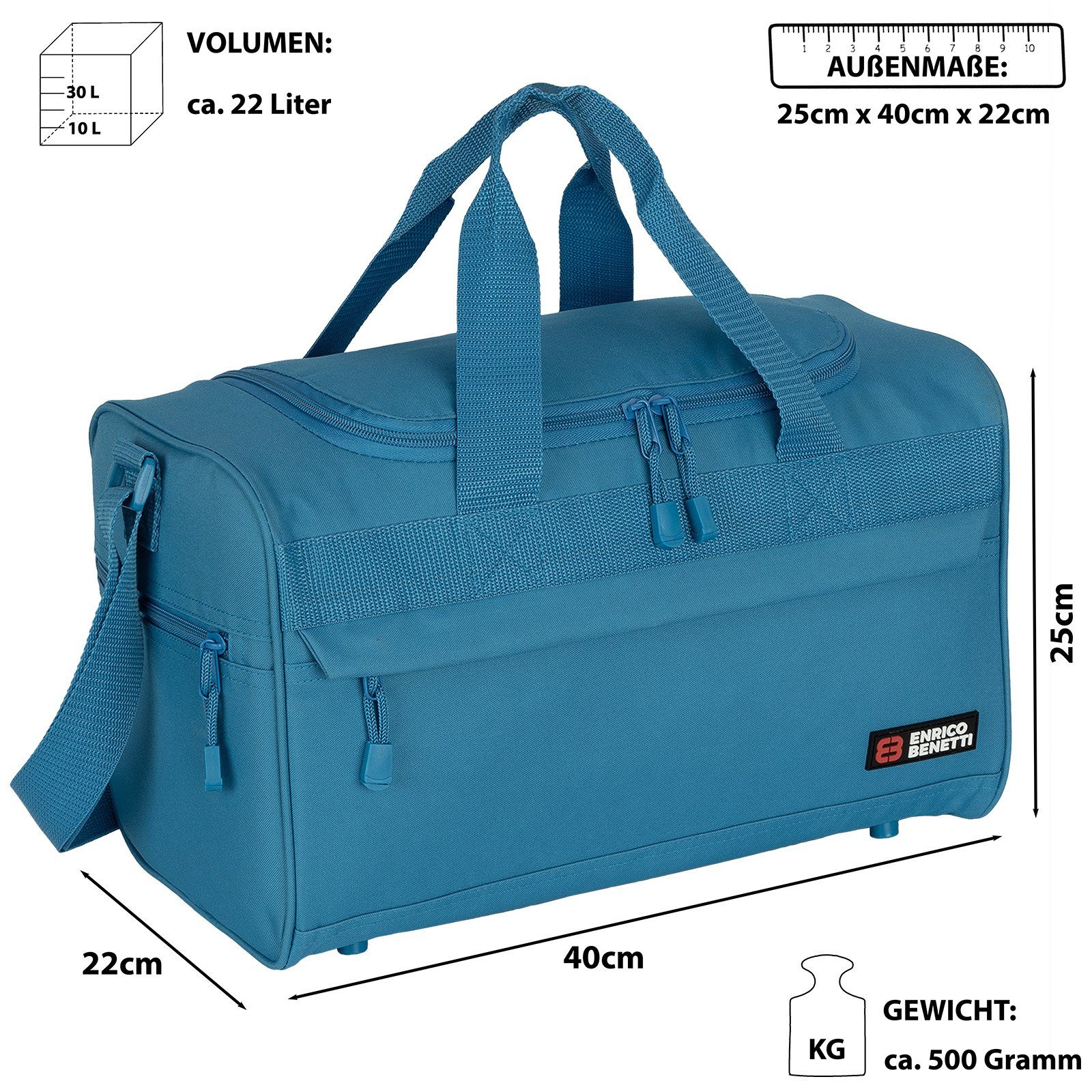 EAAKIE 22 L Reisetasche Herren Saunatasche Reisetasche SKY-BLUE Sporttasche Fitnesstasche Damen