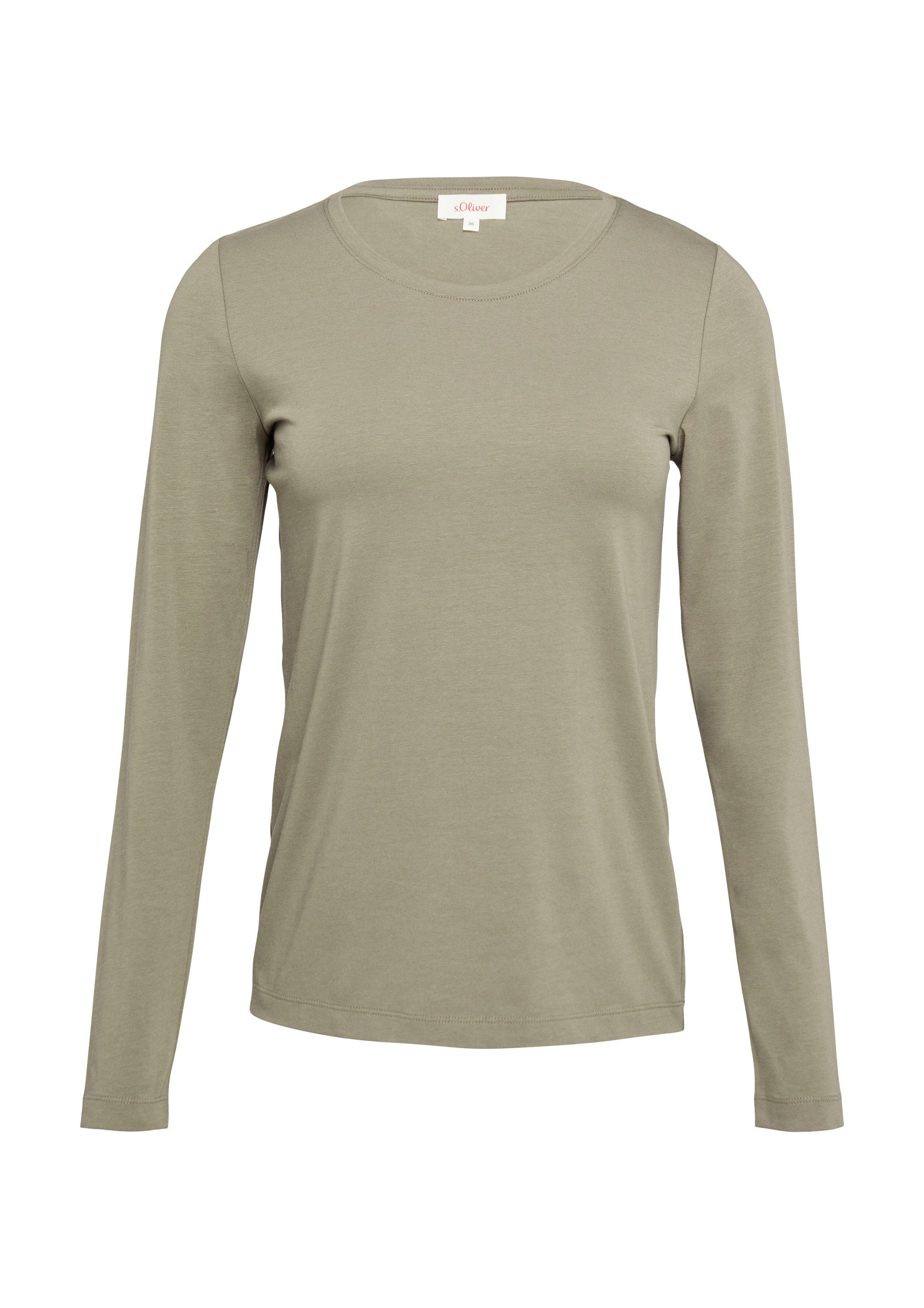 s.Oliver Langarmshirt T-Shirt Longsleeve im Slim Fit aus Baumwollstretch günstig online kaufen