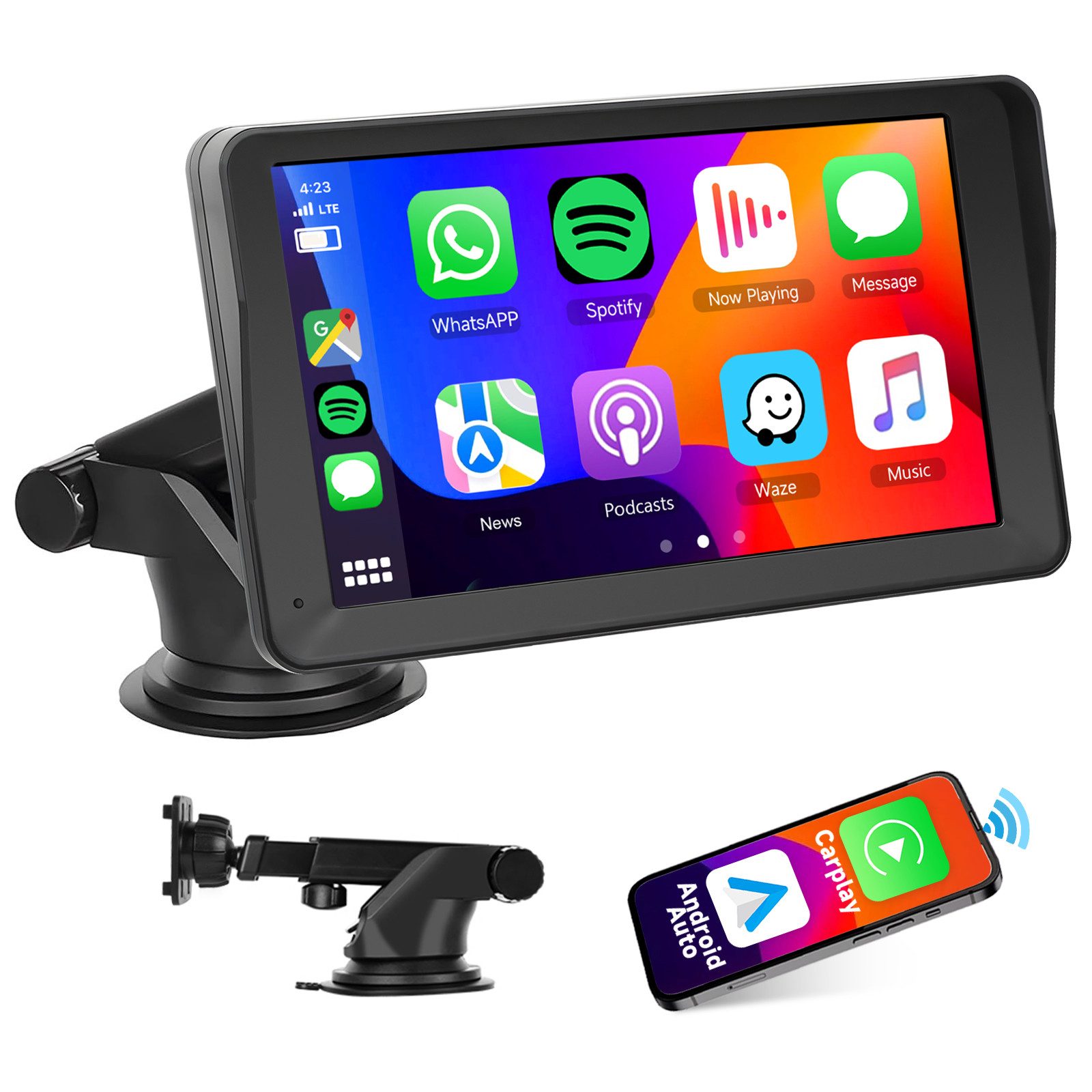 7 Zoll Bildschirm AirPlay Carplay MP5 Tragbarer Smart Player Navigationsgerät