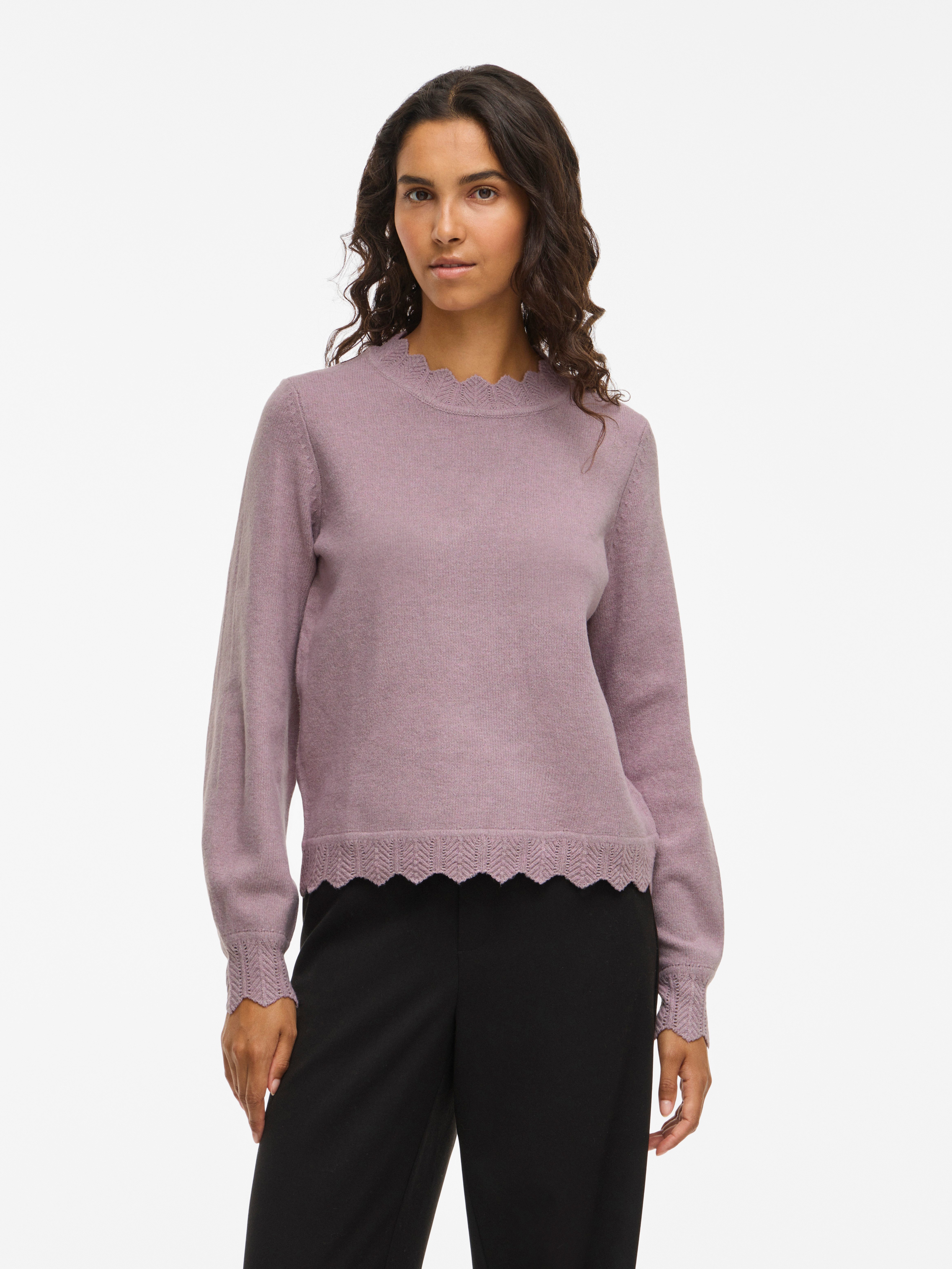 Vila Strickpullover VINIKOLINA O-NECK L/S KNIT TOP - NOOS günstig online kaufen
